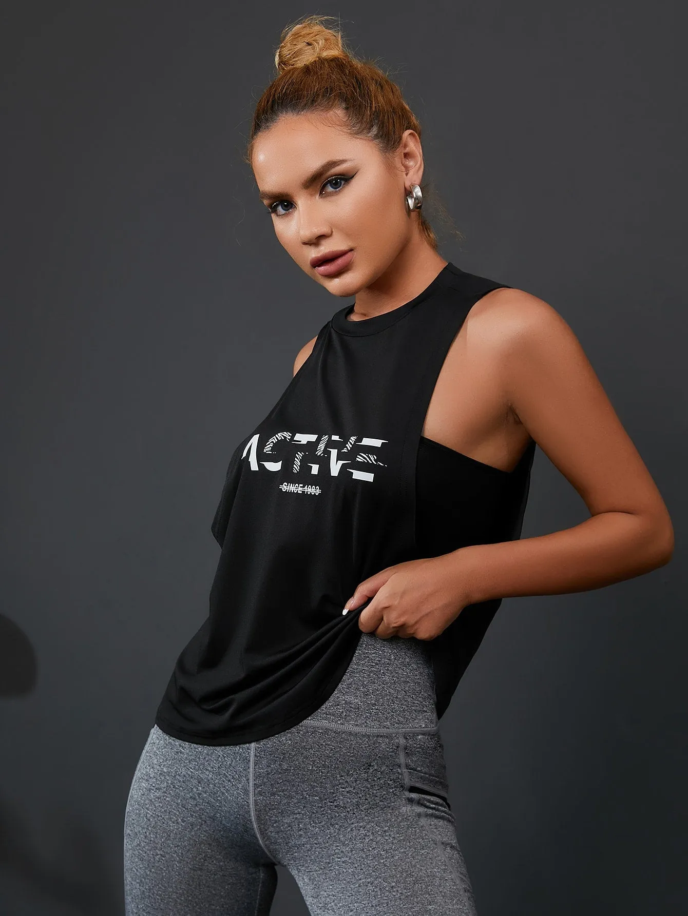 Letter Graphic Active Tank Top FW22