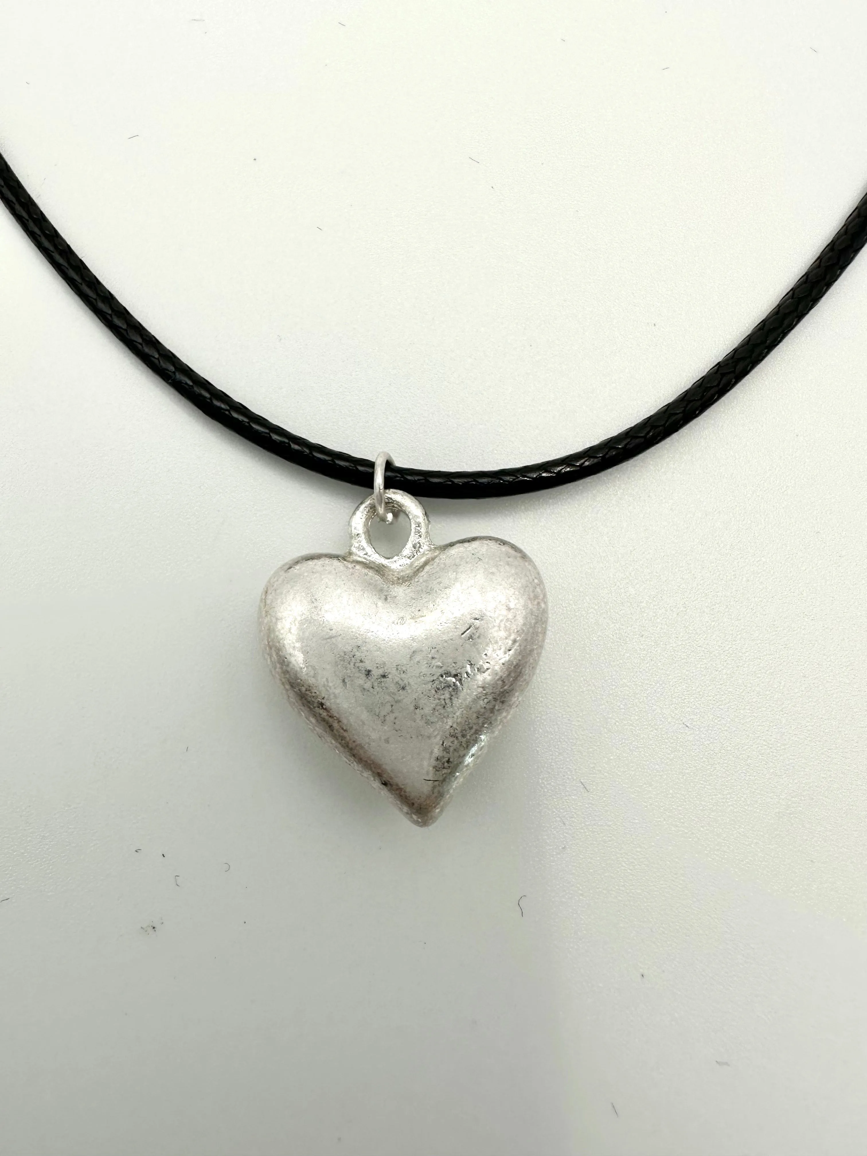 Love & Leather Heart Necklace