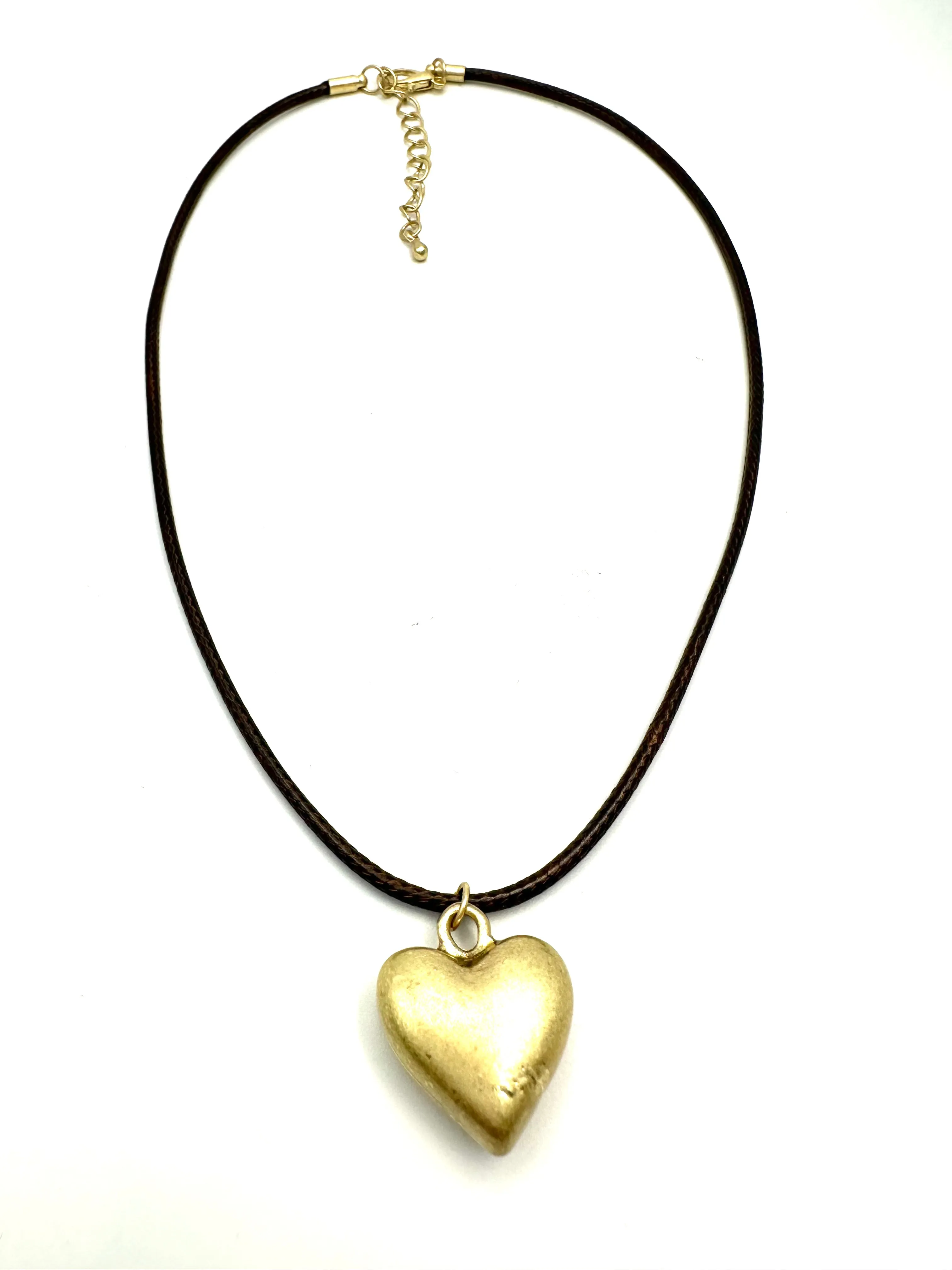 Love & Leather Heart Necklace
