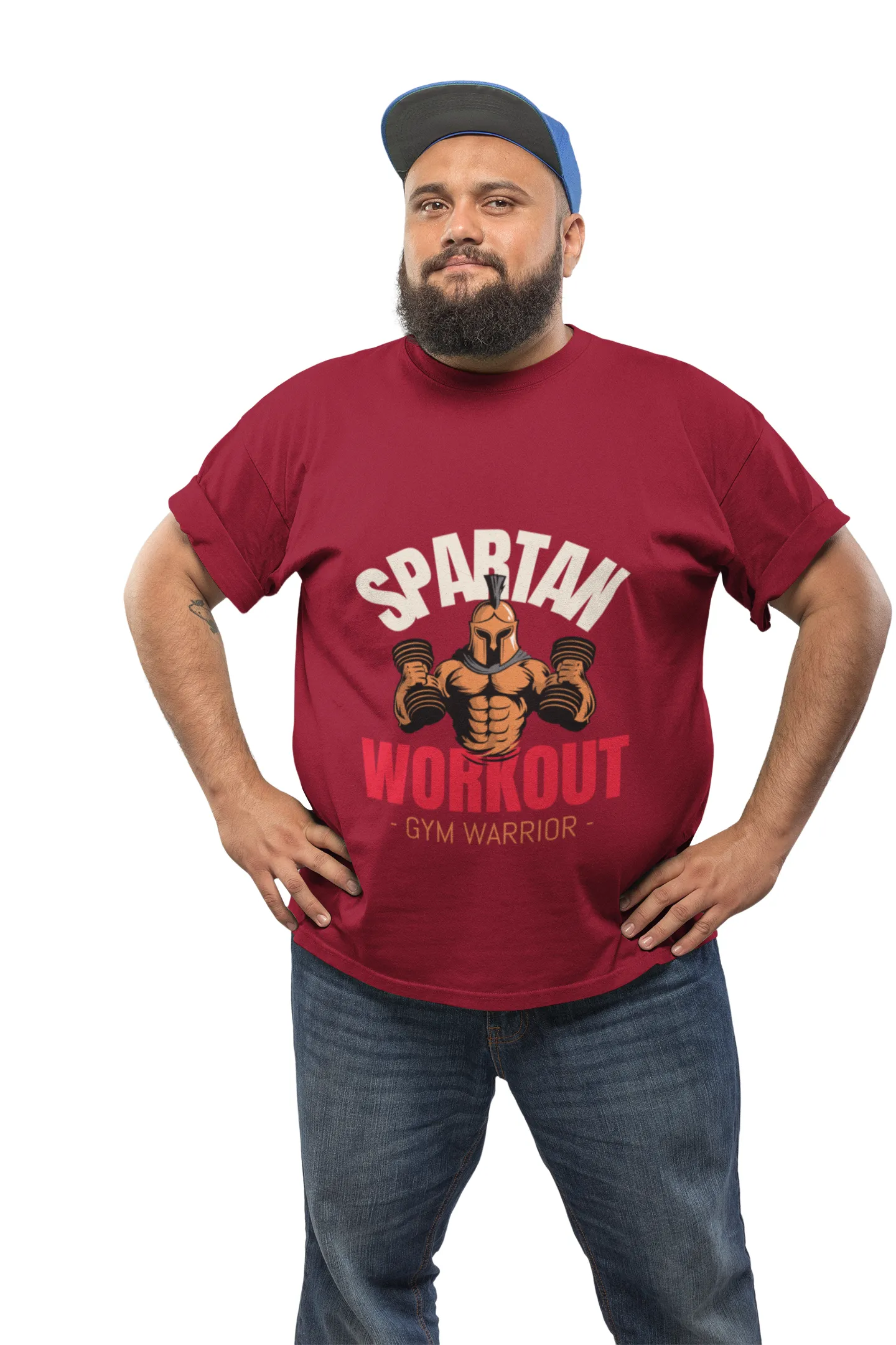 Maroon Spartan Workout Plus-size T-shirt