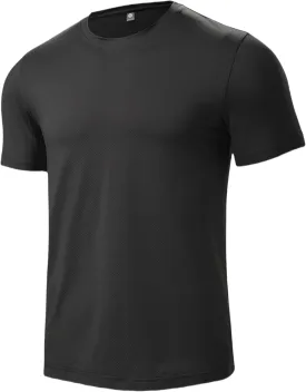 Mens Short Sleeve Quick Dry Moisture Wicking Active Crew Neck T Shirt - Athletic Running Gym Workout Tee Tops