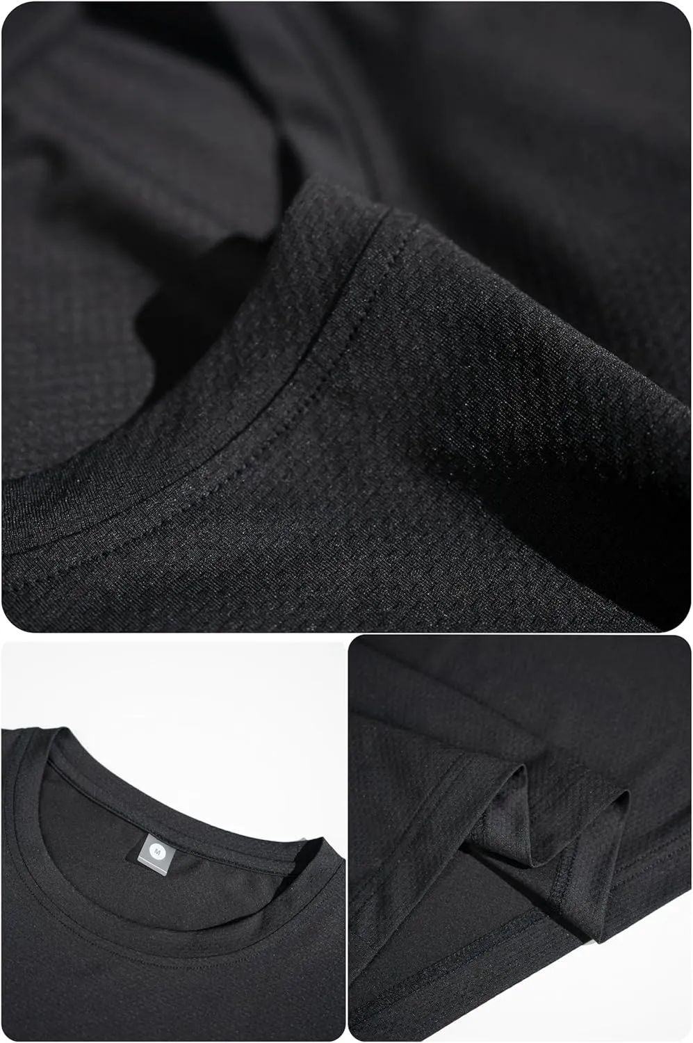 Mens Short Sleeve Quick Dry Moisture Wicking Active Crew Neck T Shirt - Athletic Running Gym Workout Tee Tops