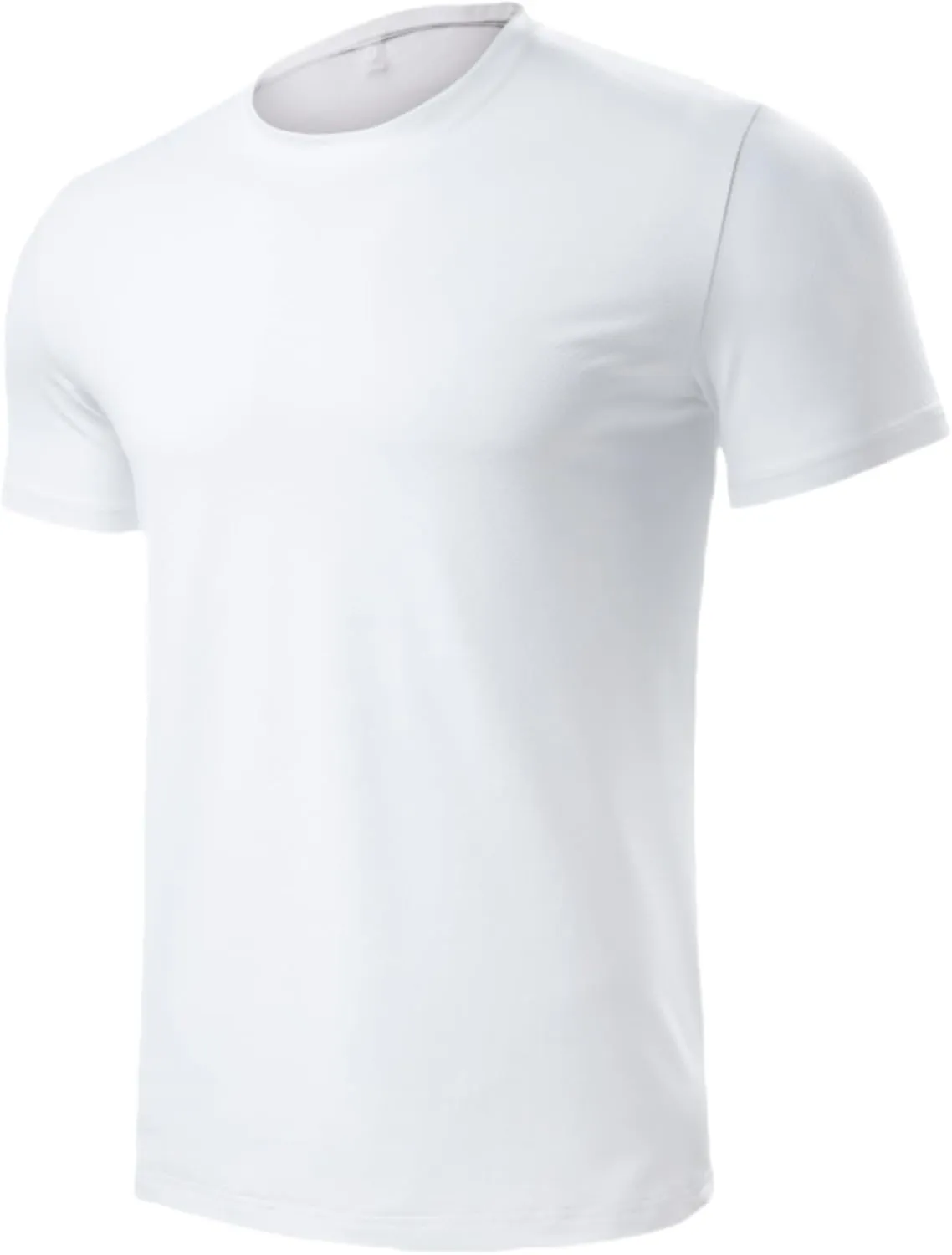 Mens Short Sleeve Quick Dry Moisture Wicking Active Crew Neck T Shirt - Athletic Running Gym Workout Tee Tops