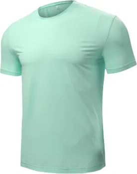 Mens Short Sleeve Quick Dry Moisture Wicking Active Crew Neck T Shirt - Athletic Running Gym Workout Tee Tops