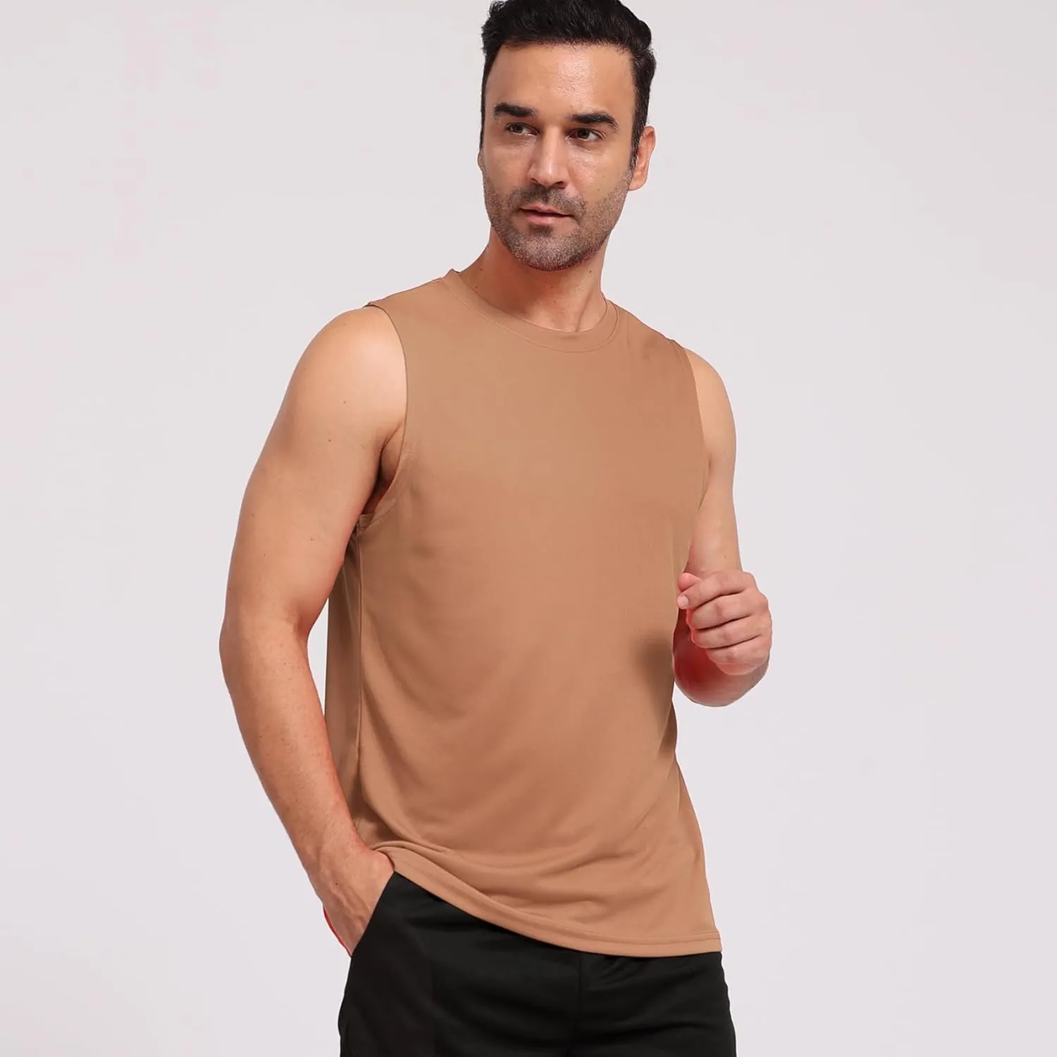 Men's Workout Tank Top 3/4 Pack Quick Dry Fit Muscle Sleeveless Breathable T-Shirt for Gym Bodybuilding