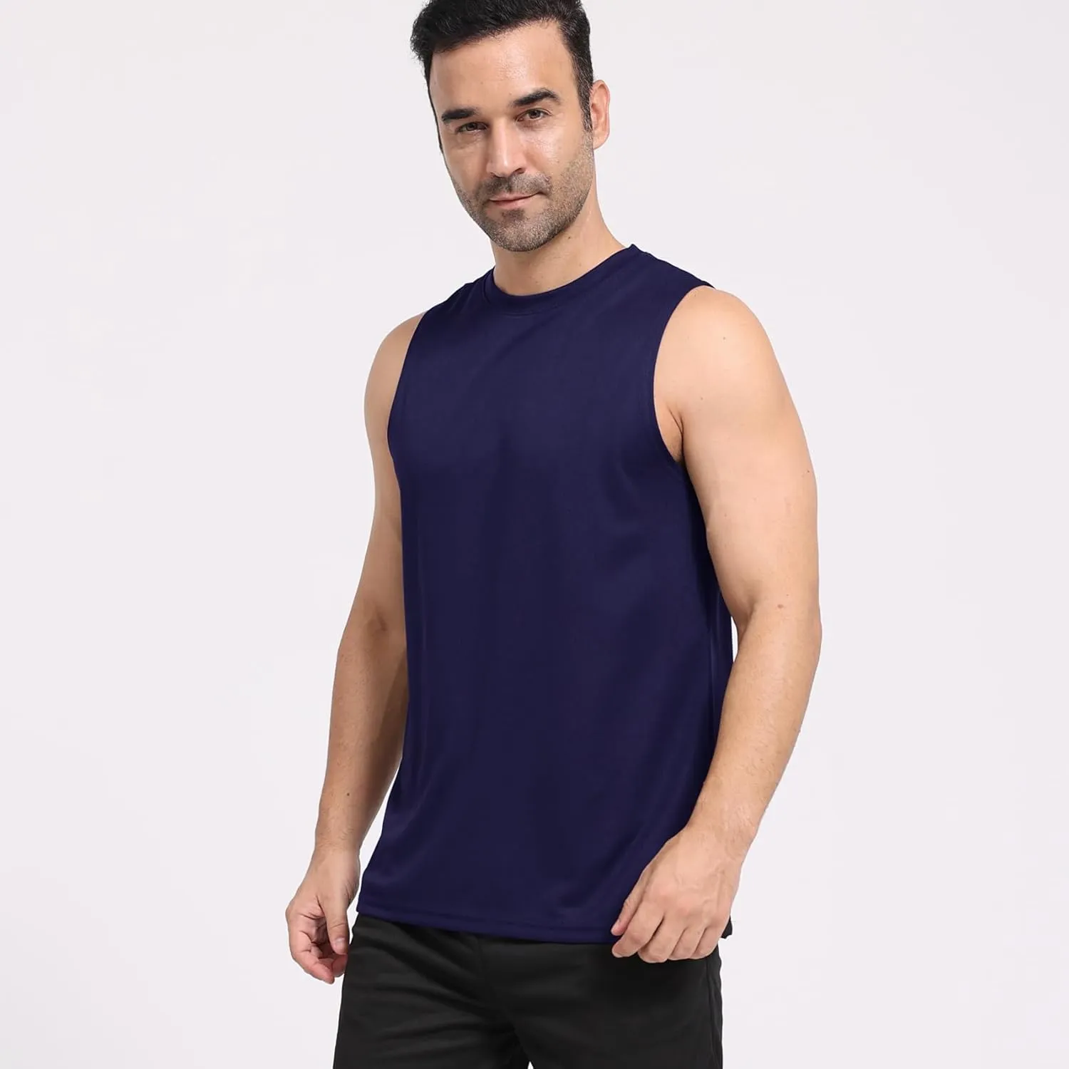 Men's Workout Tank Top 3/4 Pack Quick Dry Fit Muscle Sleeveless Breathable T-Shirt for Gym Bodybuilding