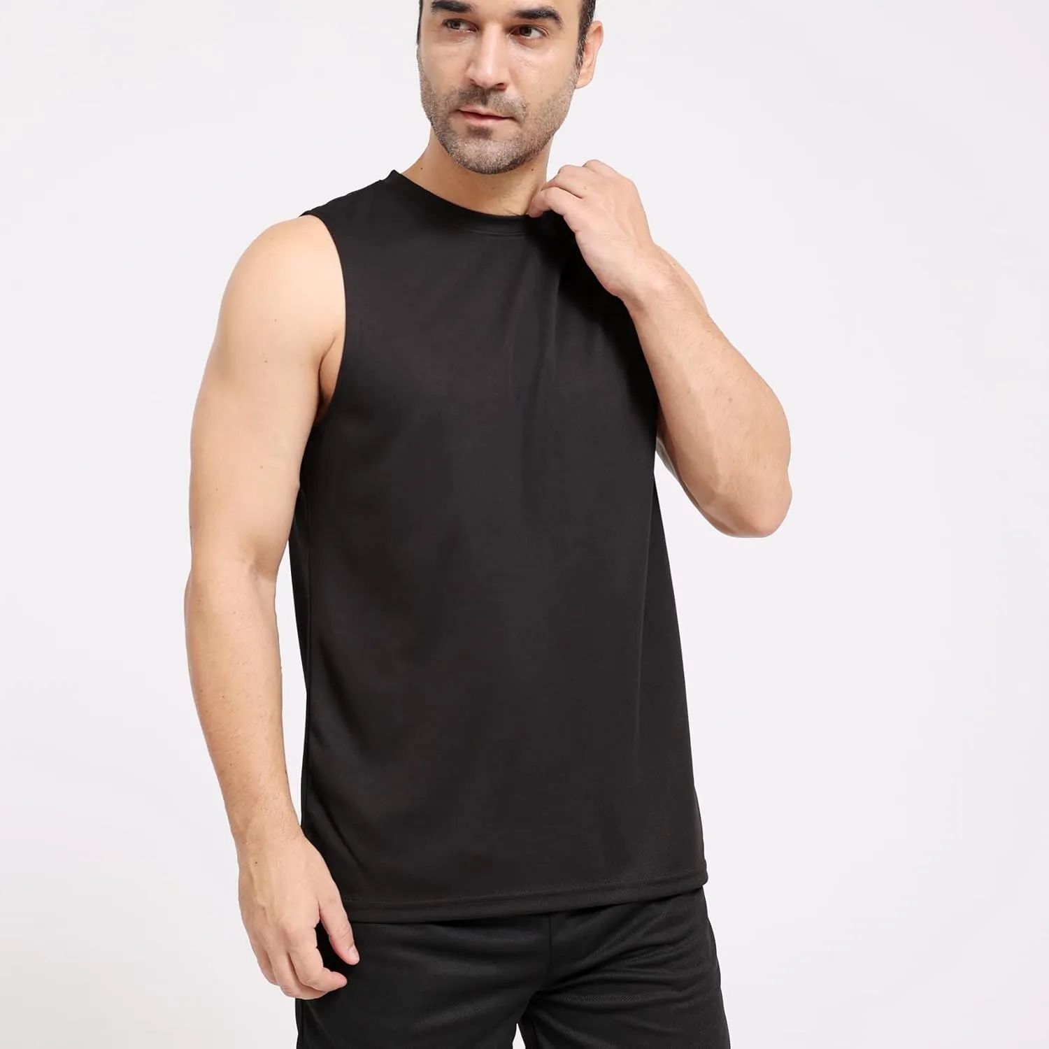 Men's Workout Tank Top 3/4 Pack Quick Dry Fit Muscle Sleeveless Breathable T-Shirt for Gym Bodybuilding
