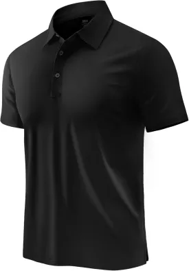 MIER Polo Shirts for Men Short Sleeve Dry Fit Performance Golf Tennis Active Collared Shirts, UPF 50  Sun Protection