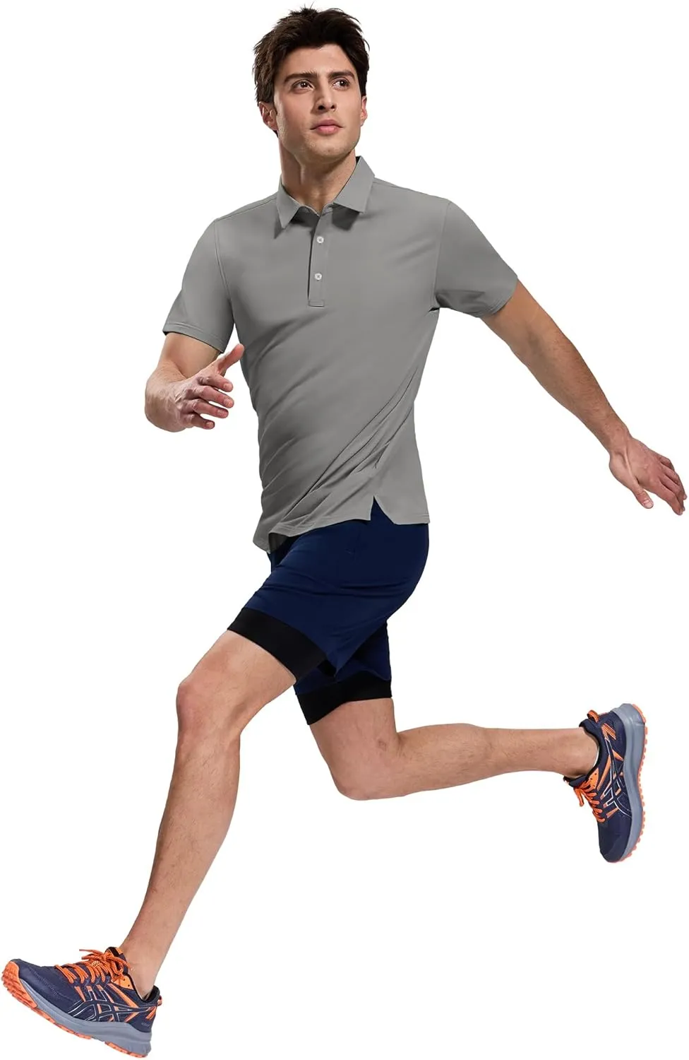 MIER Polo Shirts for Men Short Sleeve Dry Fit Performance Golf Tennis Active Collared Shirts, UPF 50  Sun Protection