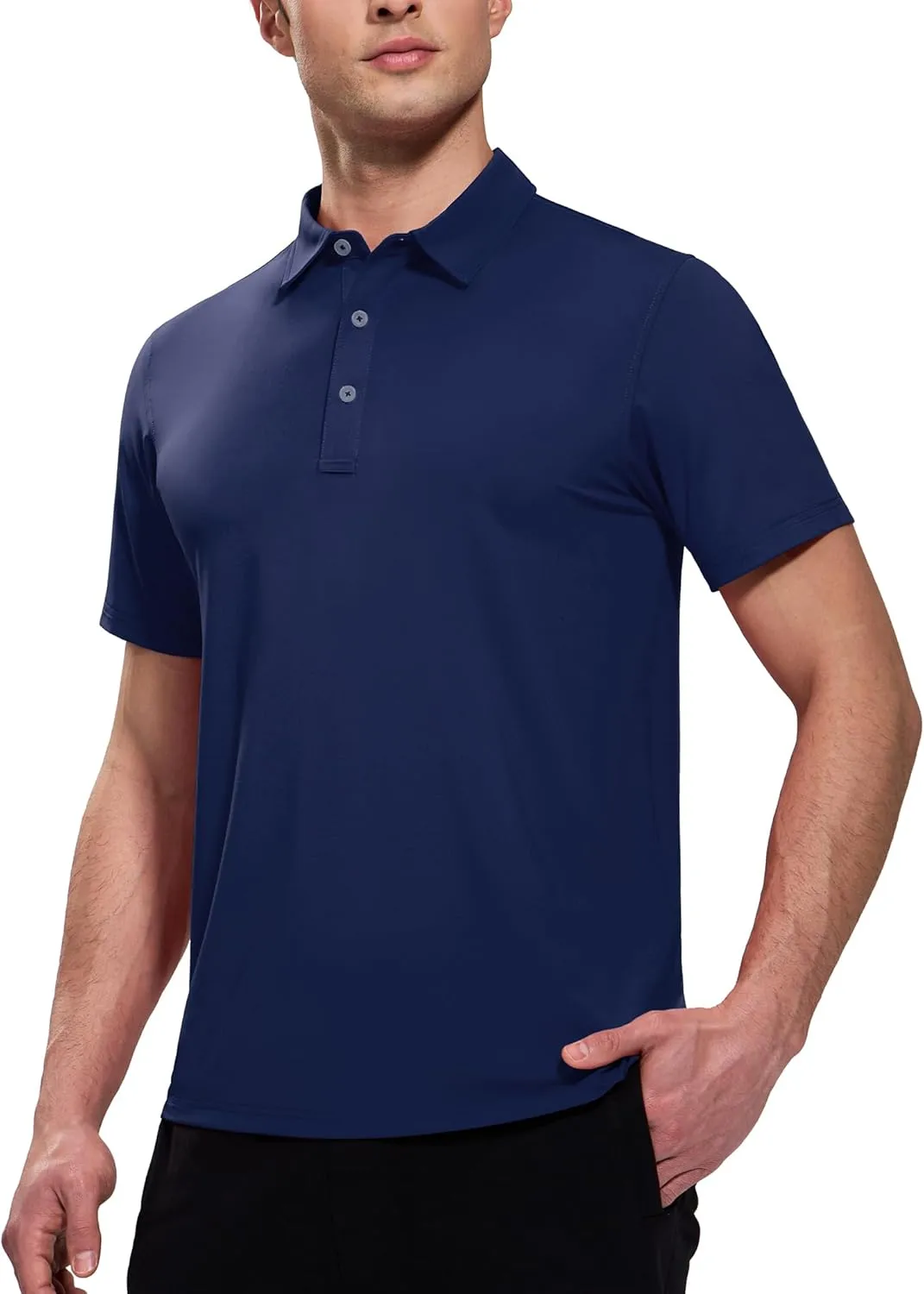 MIER Polo Shirts for Men Short Sleeve Dry Fit Performance Golf Tennis Active Collared Shirts, UPF 50  Sun Protection
