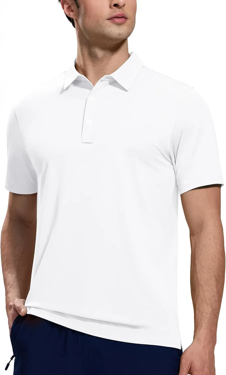 MIER Polo Shirts for Men Short Sleeve Dry Fit Performance Golf Tennis Active Collared Shirts, UPF 50  Sun Protection