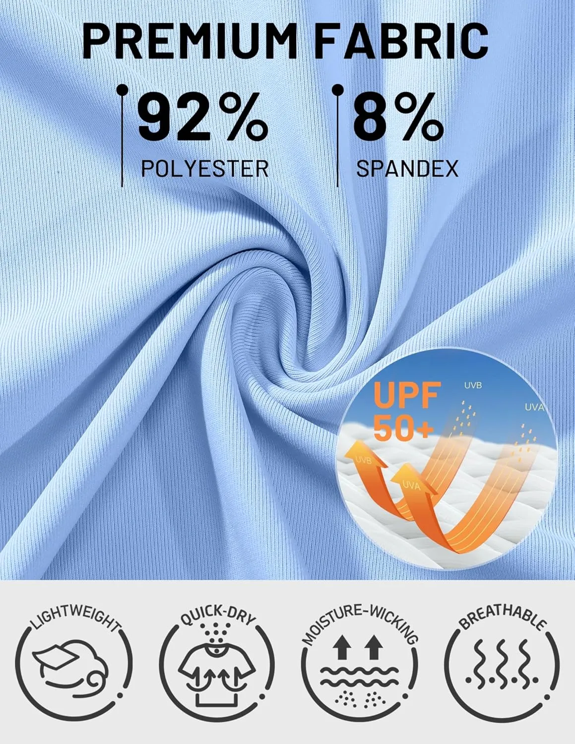 MIER Polo Shirts for Men Short Sleeve Dry Fit Performance Golf Tennis Active Collared Shirts, UPF 50  Sun Protection