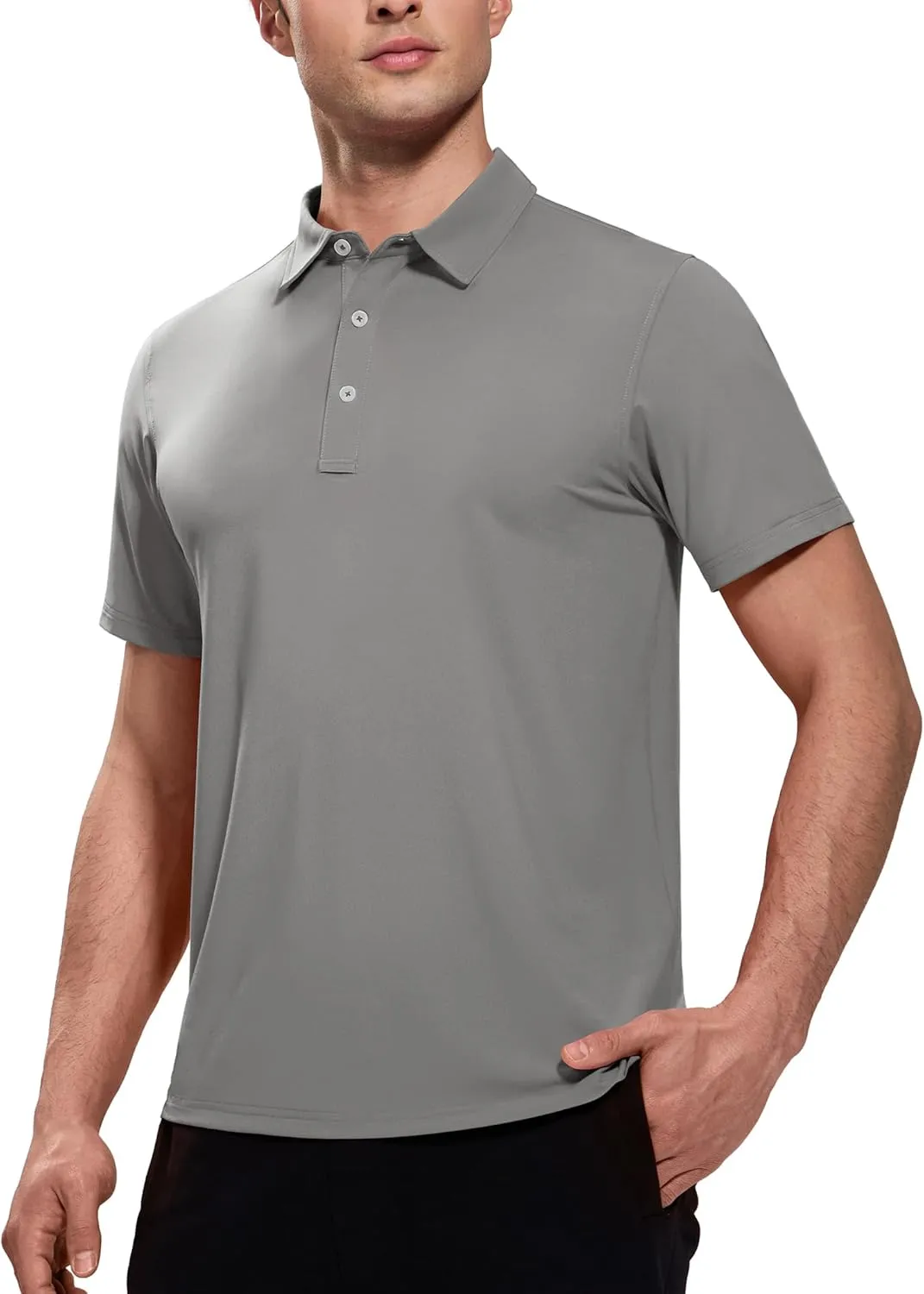 MIER Polo Shirts for Men Short Sleeve Dry Fit Performance Golf Tennis Active Collared Shirts, UPF 50  Sun Protection