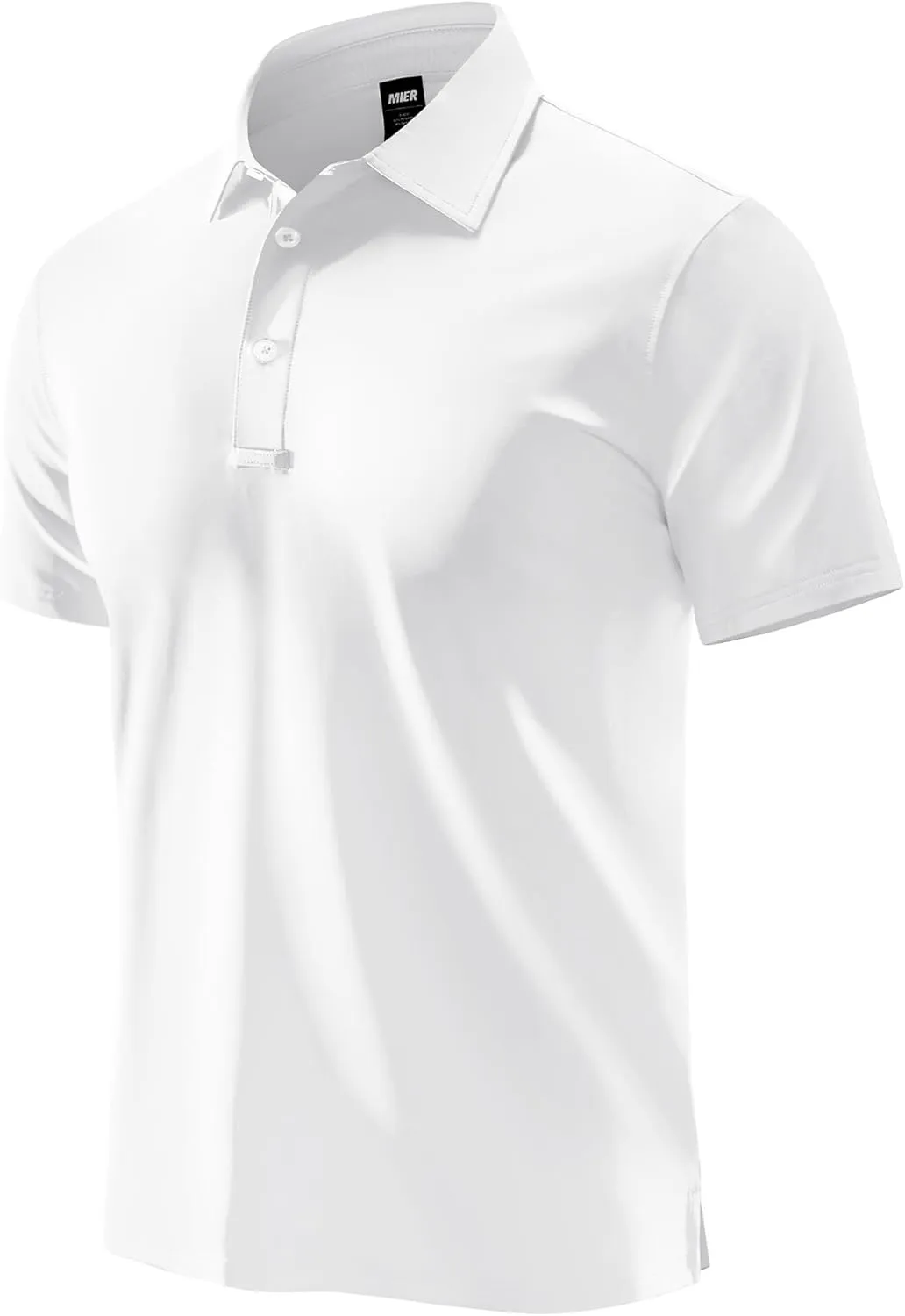 MIER Polo Shirts for Men Short Sleeve Dry Fit Performance Golf Tennis Active Collared Shirts, UPF 50  Sun Protection