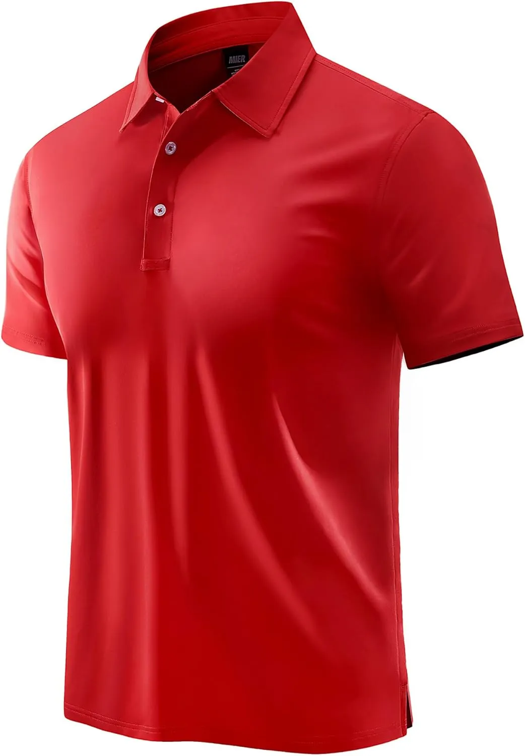 MIER Polo Shirts for Men Short Sleeve Dry Fit Performance Golf Tennis Active Collared Shirts, UPF 50  Sun Protection