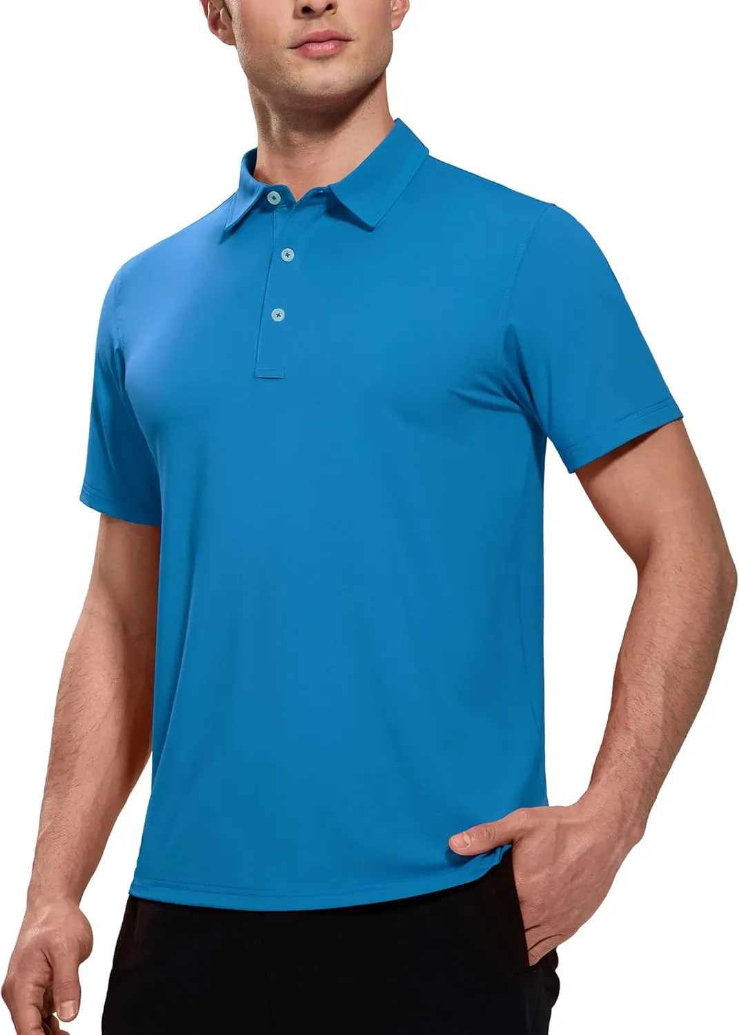 MIER Polo Shirts for Men Short Sleeve Dry Fit Performance Golf Tennis Active Collared Shirts, UPF 50  Sun Protection