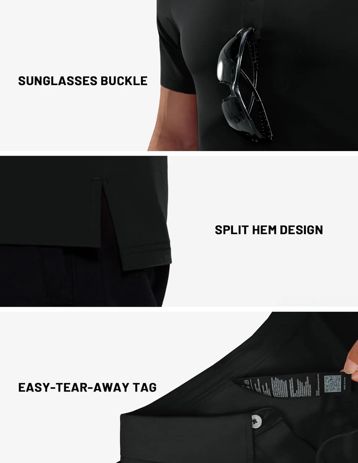 MIER Polo Shirts for Men Short Sleeve Dry Fit Performance Golf Tennis Active Collared Shirts, UPF 50  Sun Protection