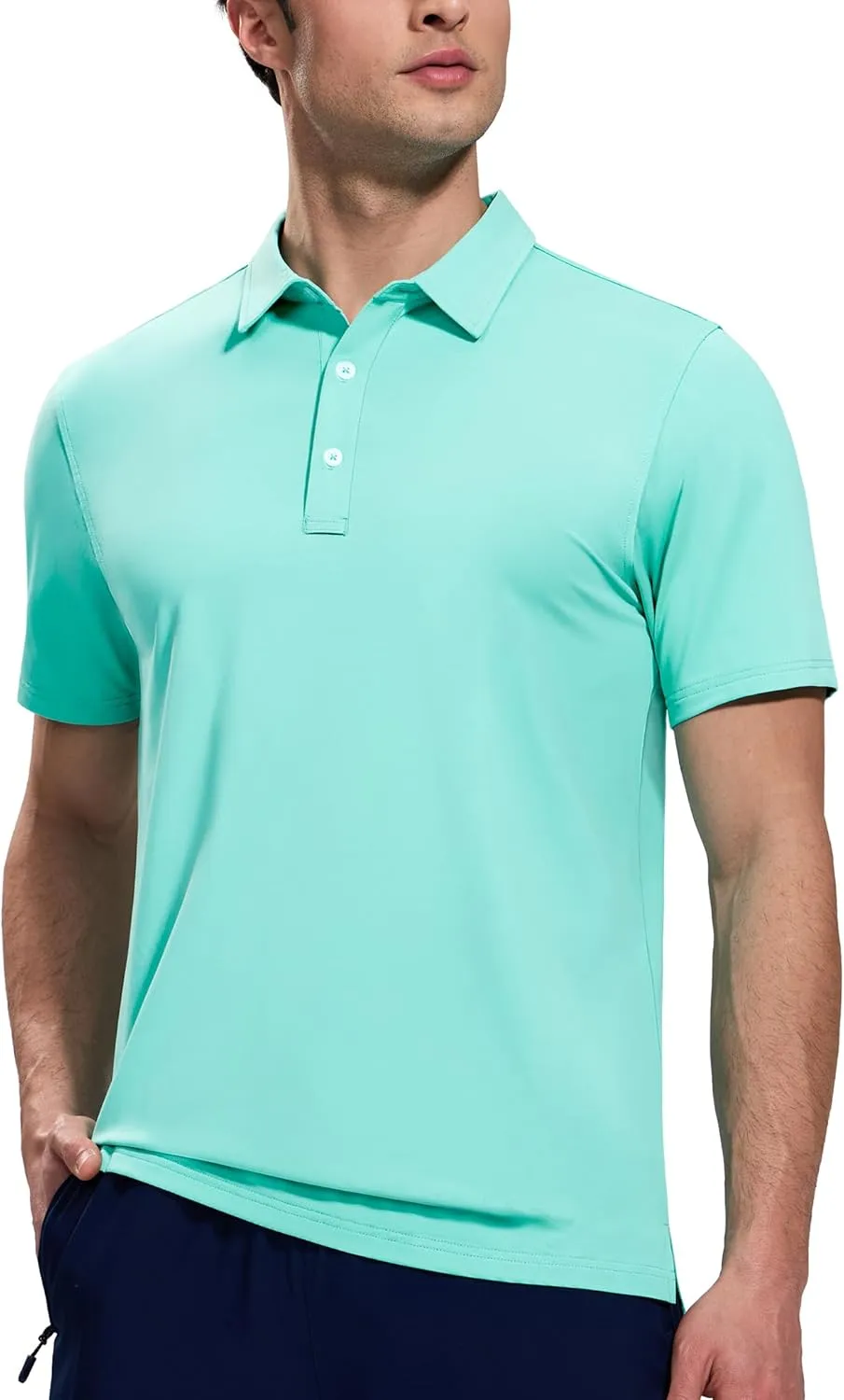 MIER Polo Shirts for Men Short Sleeve Dry Fit Performance Golf Tennis Active Collared Shirts, UPF 50  Sun Protection