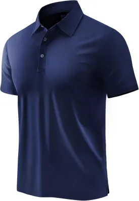 MIER Polo Shirts for Men Short Sleeve Dry Fit Performance Golf Tennis Active Collared Shirts, UPF 50  Sun Protection