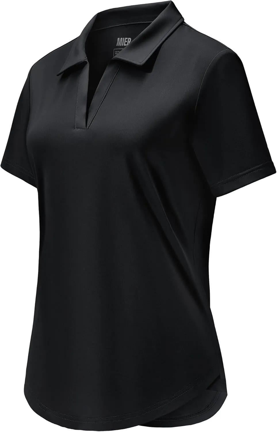 MIER Polo Shirts for Women V Neck Short Sleeve Golf Tennis Shirts Quick Dry Soft UPF 50  Collared Active Tops, Lightweight