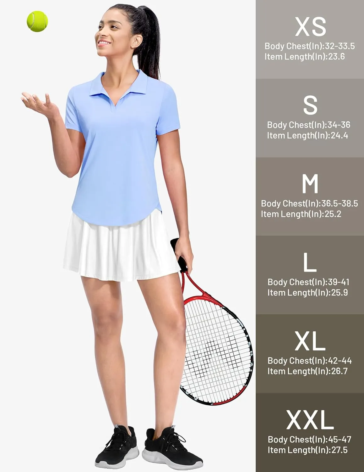 MIER Polo Shirts for Women V Neck Short Sleeve Golf Tennis Shirts Quick Dry Soft UPF 50  Collared Active Tops, Lightweight