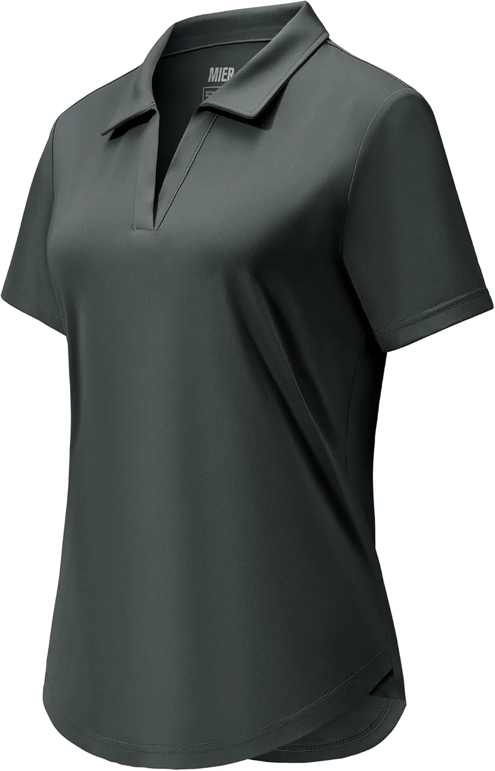 MIER Polo Shirts for Women V Neck Short Sleeve Golf Tennis Shirts Quick Dry Soft UPF 50  Collared Active Tops, Lightweight