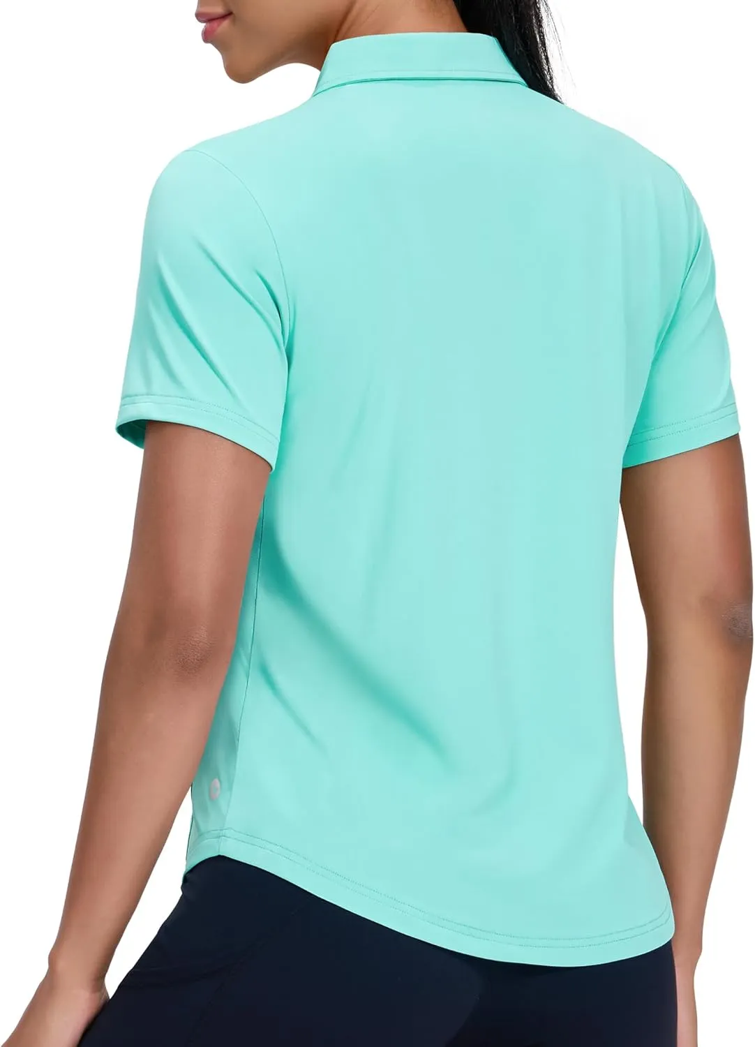 MIER Womens Golf Polo Shirts Short Sleeve Quick Dry Sun Protection Active UV Shirts Collared Tennis Tops, 4 Buttons