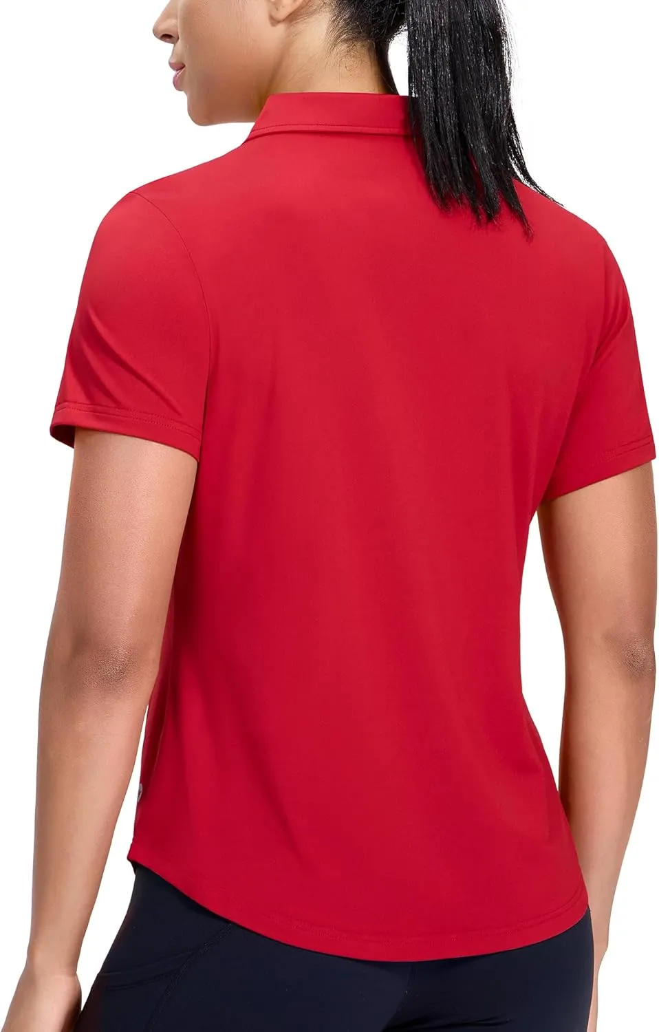 MIER Womens Golf Polo Shirts Short Sleeve Quick Dry Sun Protection Active UV Shirts Collared Tennis Tops, 4 Buttons