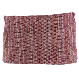 Missoni Scarf Pink Peach Gray Design - Loose Knit Women Designer Shawl SALE