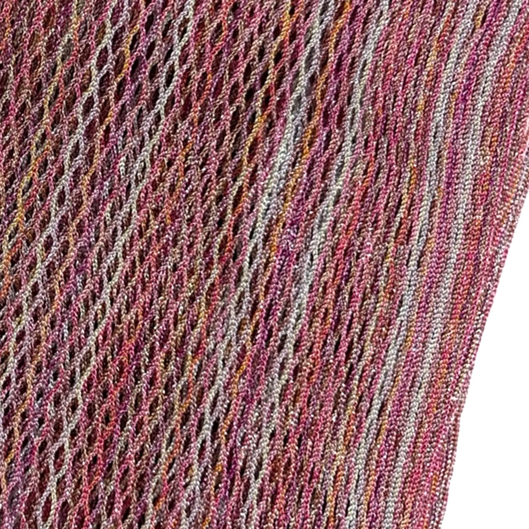 Missoni Scarf Pink Peach Gray Design - Loose Knit Women Designer Shawl SALE