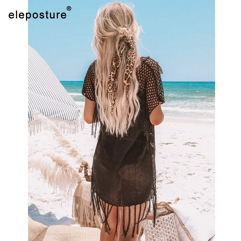 New Knitted Beach Cover Up Women Bikini Swimsuit Cover Up