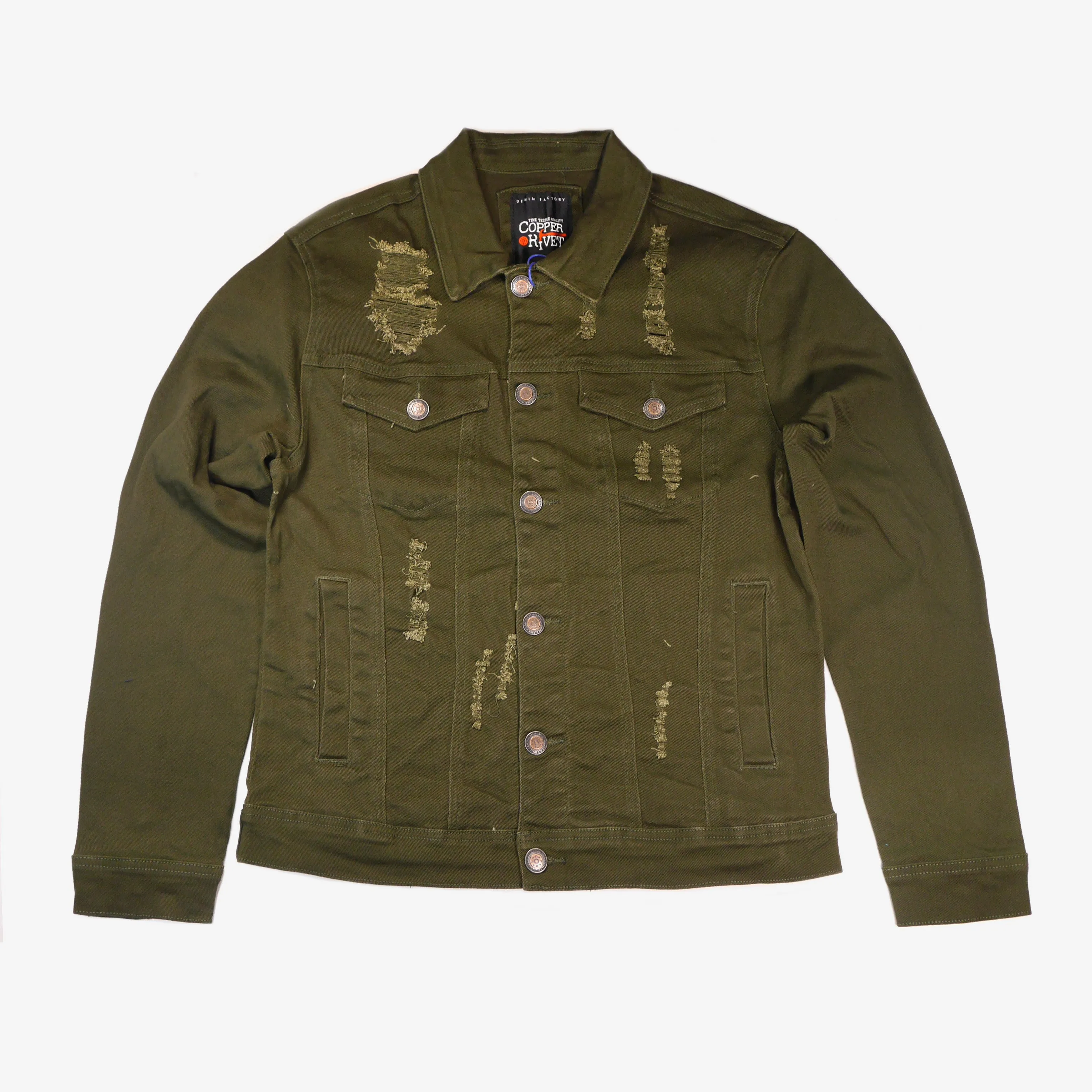 OLIVE DENIM JACKET