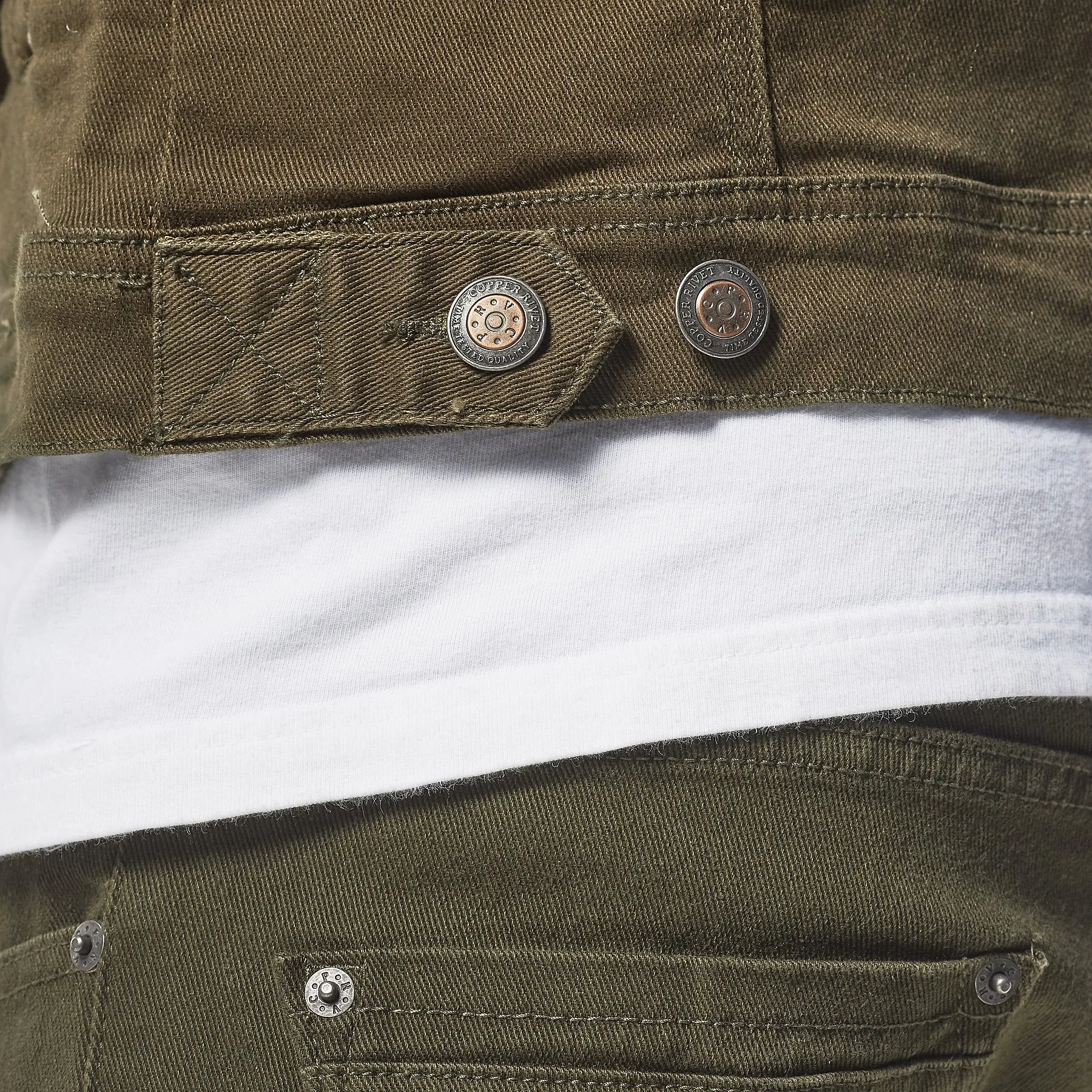OLIVE DENIM JACKET