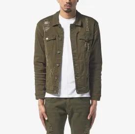 OLIVE DENIM JACKET