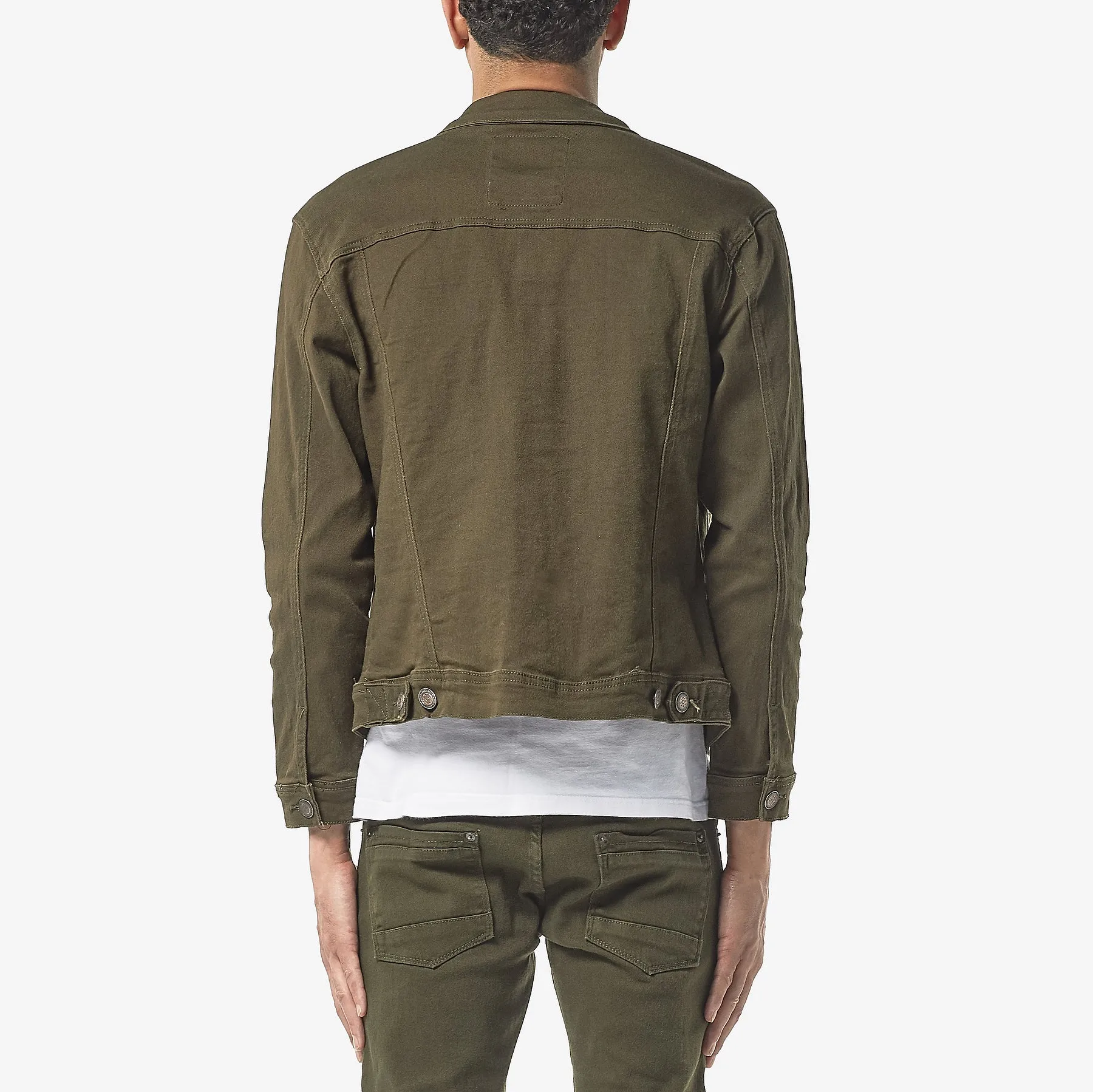 OLIVE DENIM JACKET