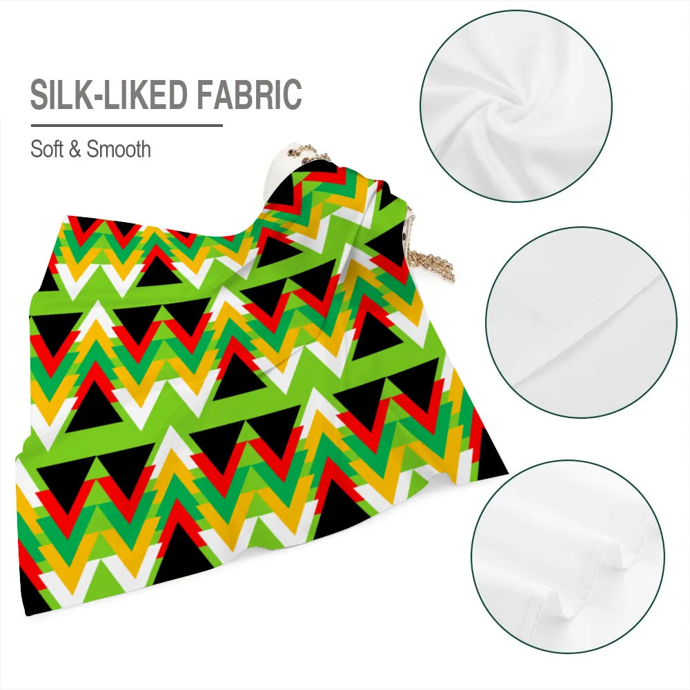 Origen Destination| Custom Silk-liked Lime Scarf 36" x 36" Thin Satin Shawl