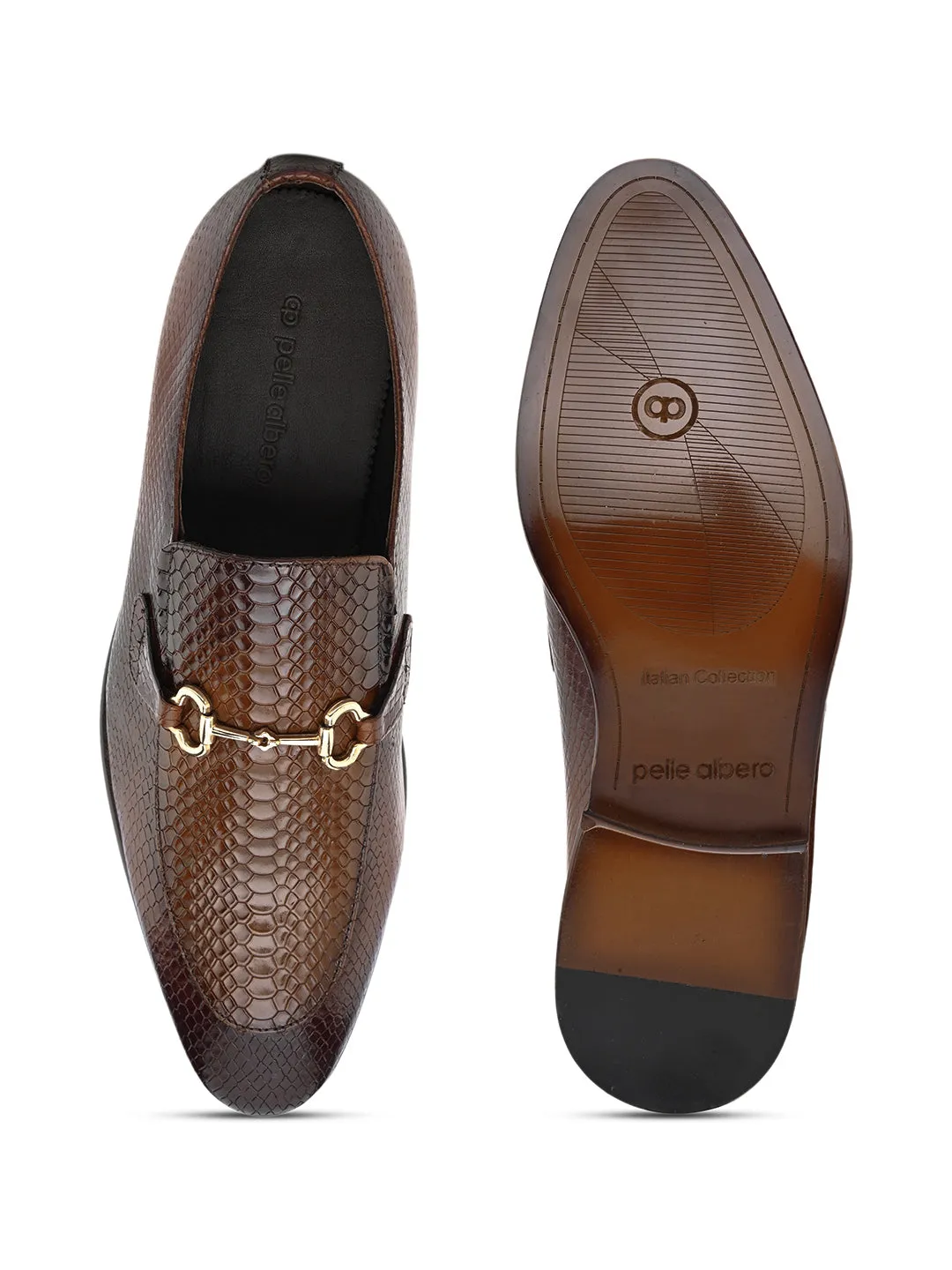 Pelle Albero Men Designer Tan Moccasin