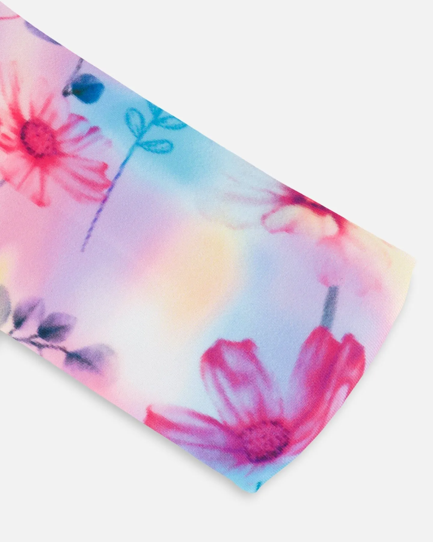 Printed Swim Headband Butterflies On Multicolored Background
