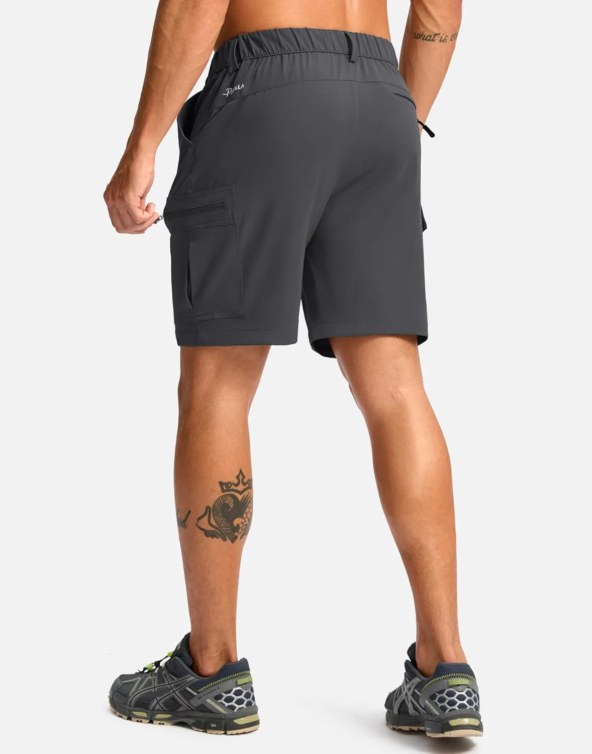 Pudolla Men's Hiking Cargo Shorts 7" Lightweight Quick Dry Casual Work Shorts for Men Summer Travel Golf with 5 Pockets