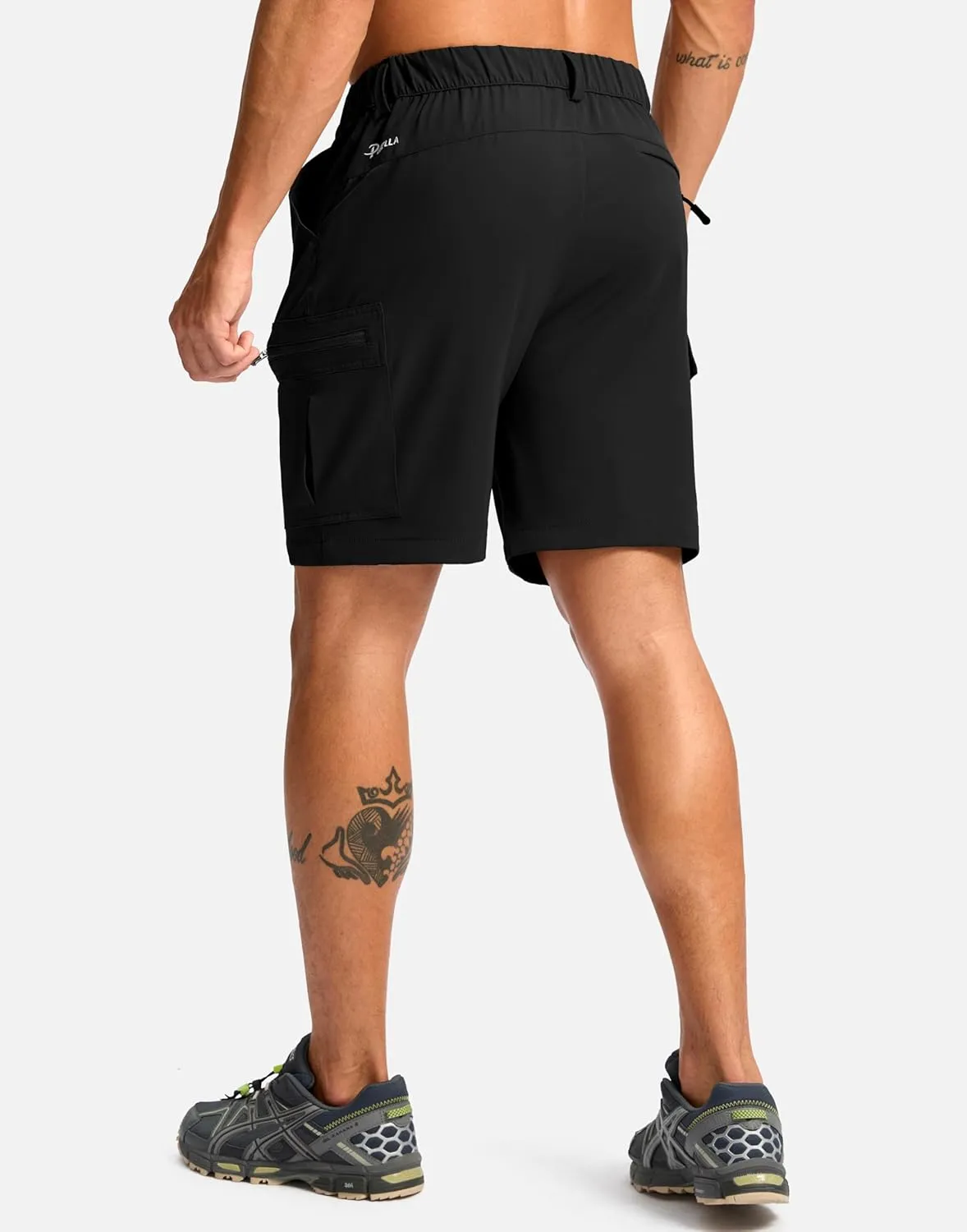 Pudolla Men's Hiking Cargo Shorts 7" Lightweight Quick Dry Casual Work Shorts for Men Summer Travel Golf with 5 Pockets