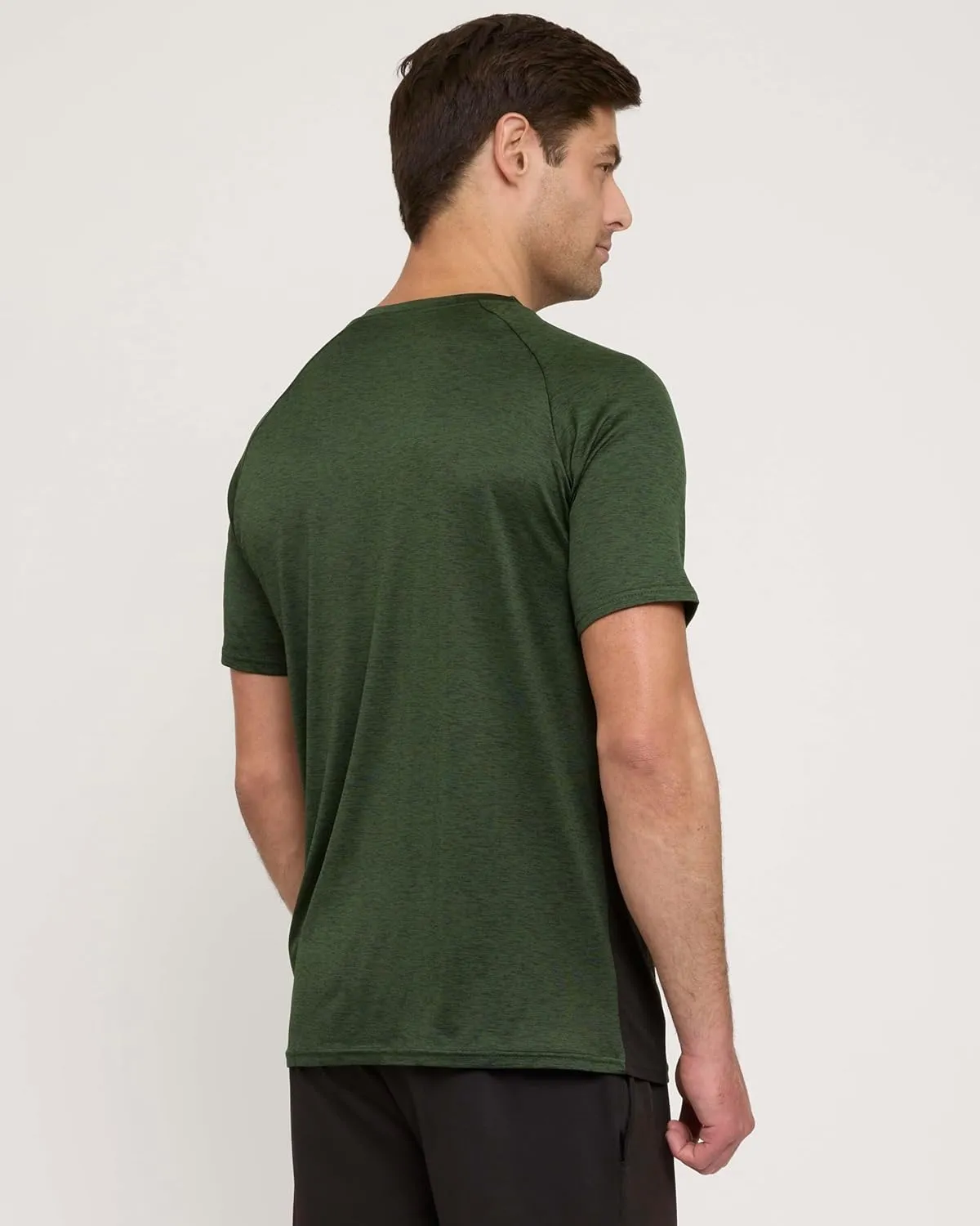 Real Essentials 5 Pack: Mens Short Sleeve Dry Fit Active Crew Neck T Shirt - Athletic Running Gym Workout Tee Tops