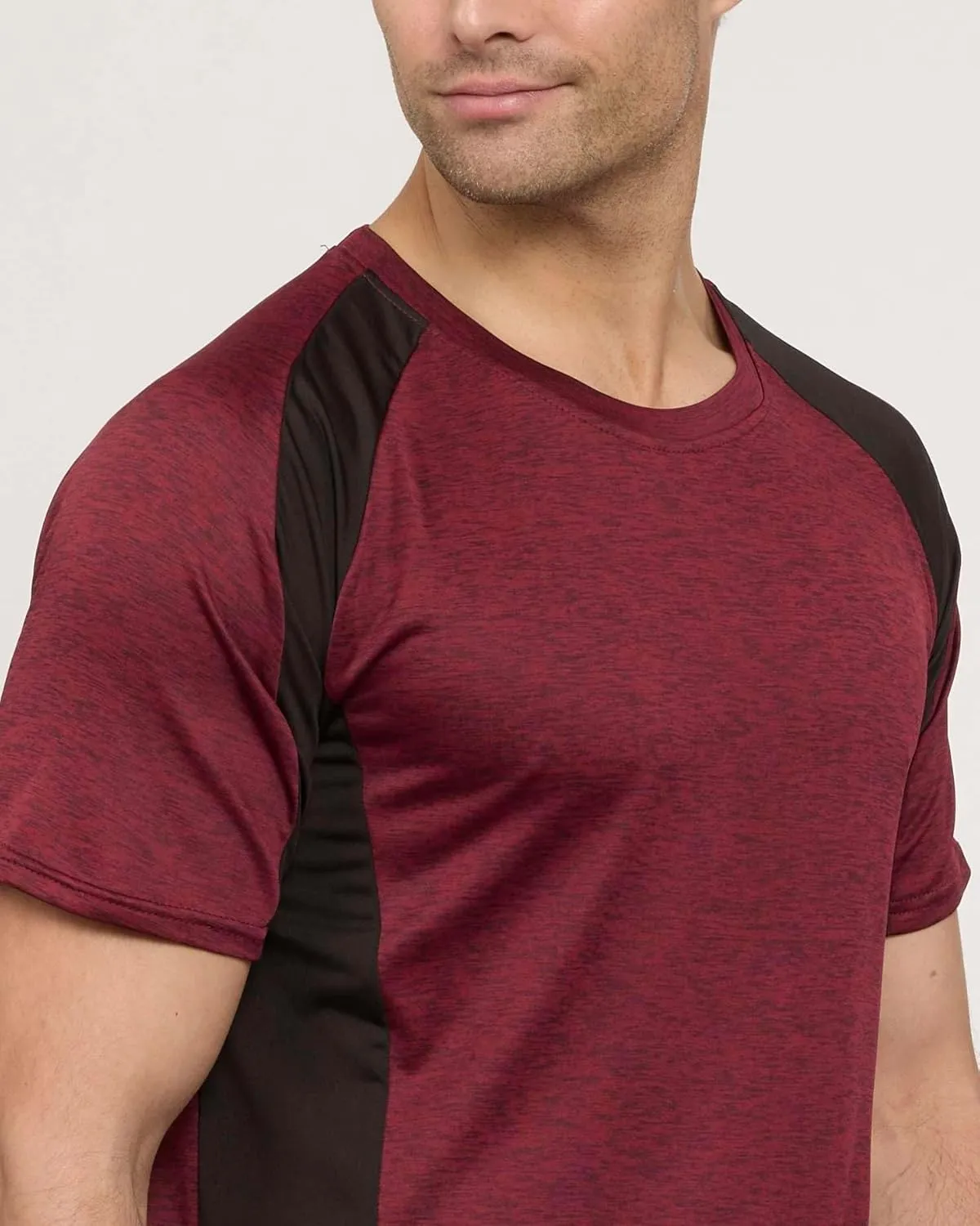 Real Essentials 5 Pack: Mens Short Sleeve Dry Fit Active Crew Neck T Shirt - Athletic Running Gym Workout Tee Tops