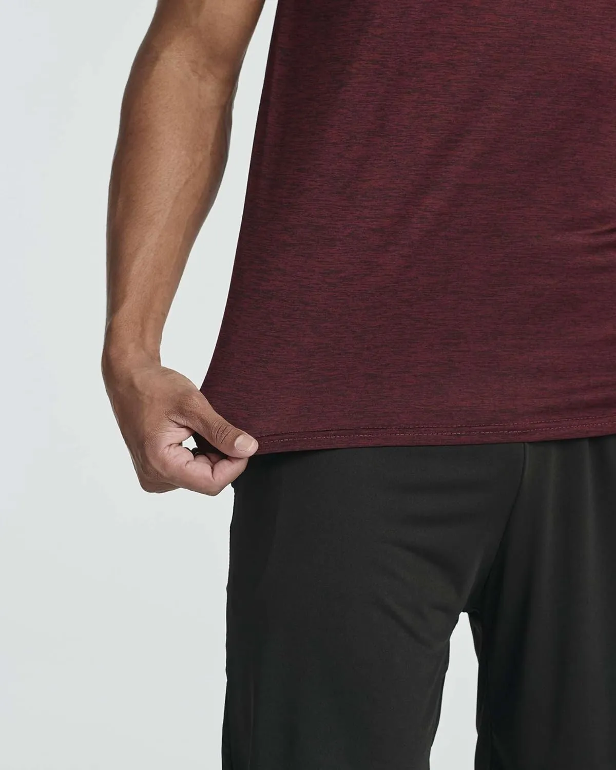 Real Essentials 5 Pack: Mens Short Sleeve Dry Fit Active Crew Neck T Shirt - Athletic Running Gym Workout Tee Tops
