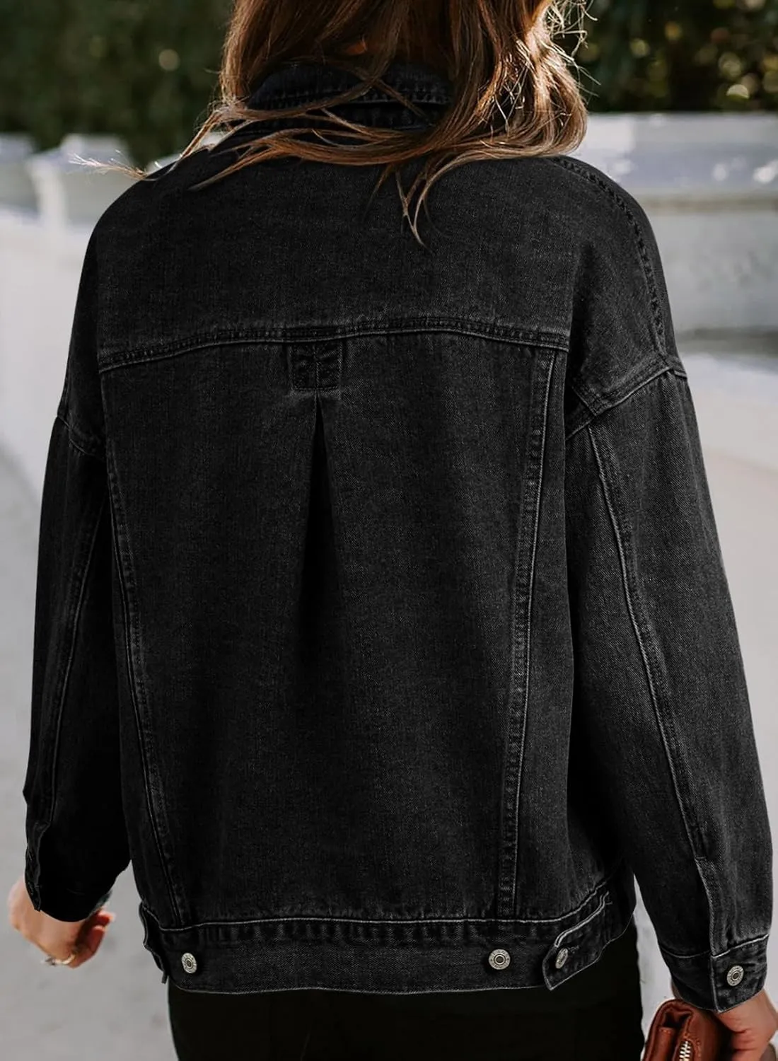 Sidefeel Women's Denim Jackets Casual Long Sleeve 2025 Spring Outfits Zimbaplatinum Jean Jacket