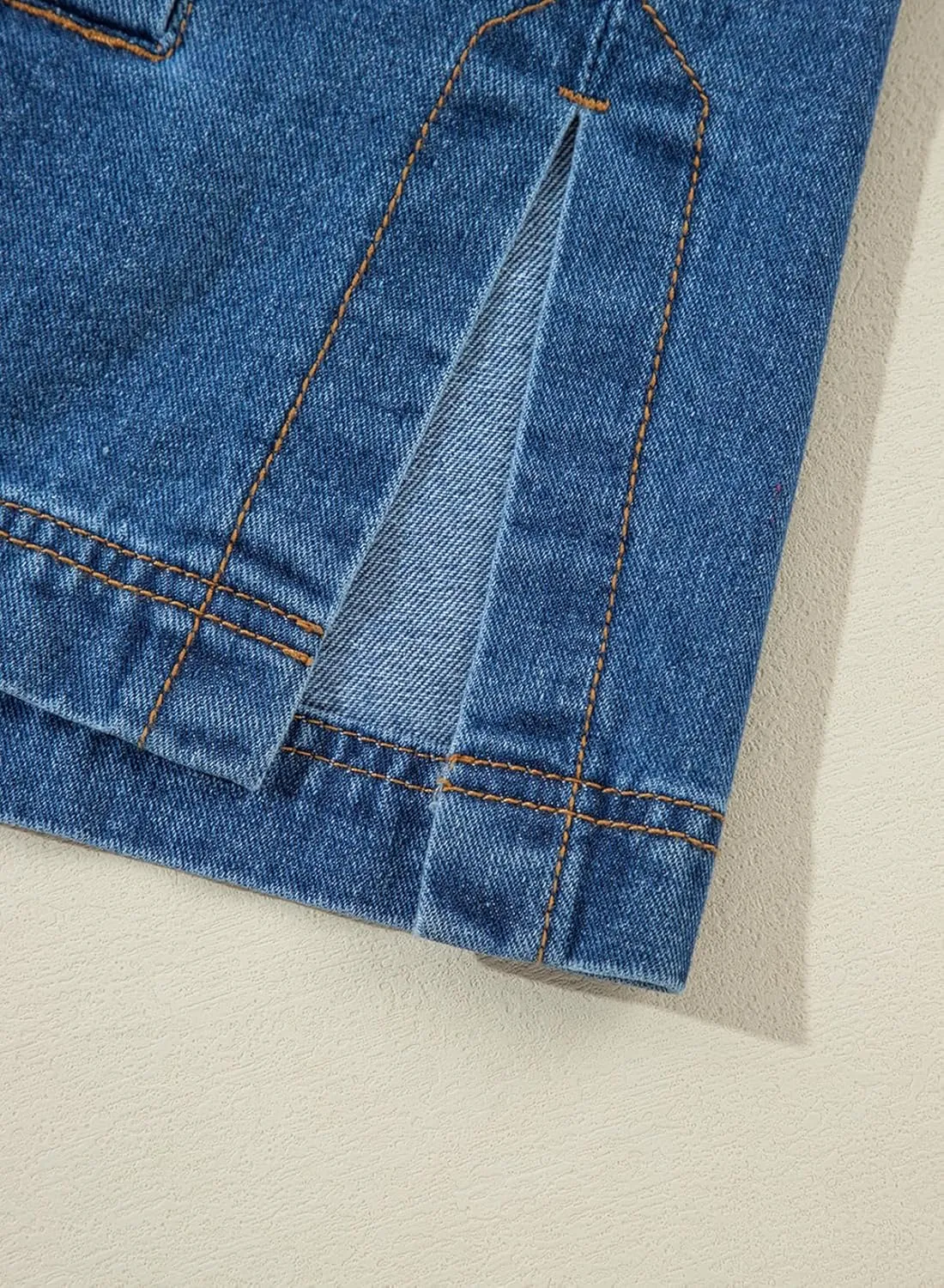 Sidefeel Women's Jean Jacket Oversized Boyfriend Button Up Long Sleeve Split Zimbaplatinum Denim Jackets