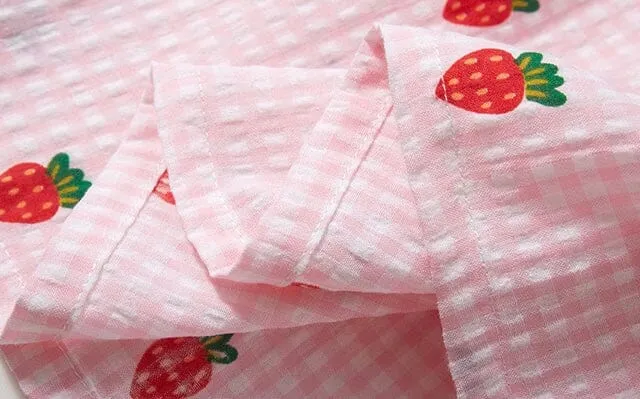 Strawberry Plaid Sleeveless Dress