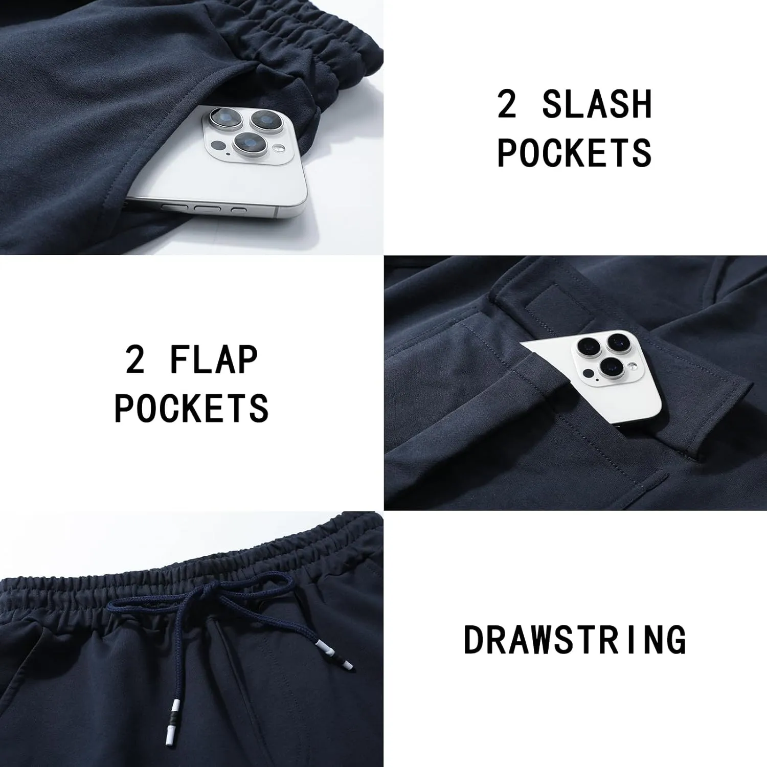 Suwangi Mens Cargo Athletic Shorts Flexible Elastic Waistband Loose Fit Shorts Outdoor Drawstring Multiple Pockets Shorts