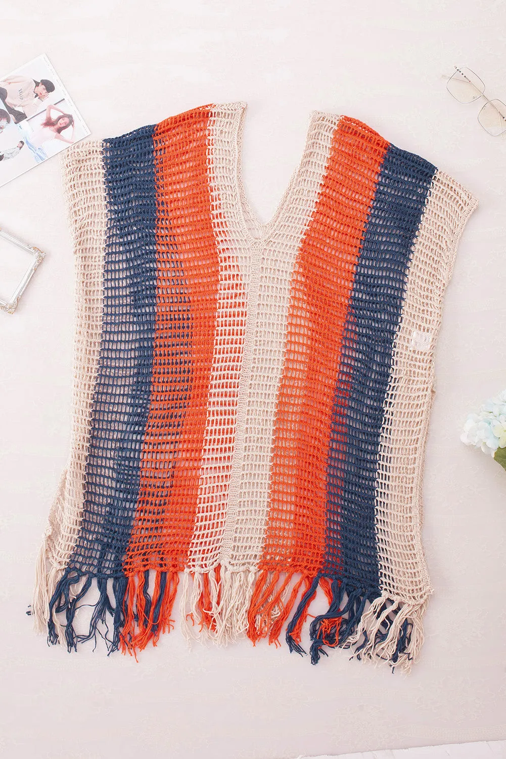 Tassel Crochet Beach Cover Up