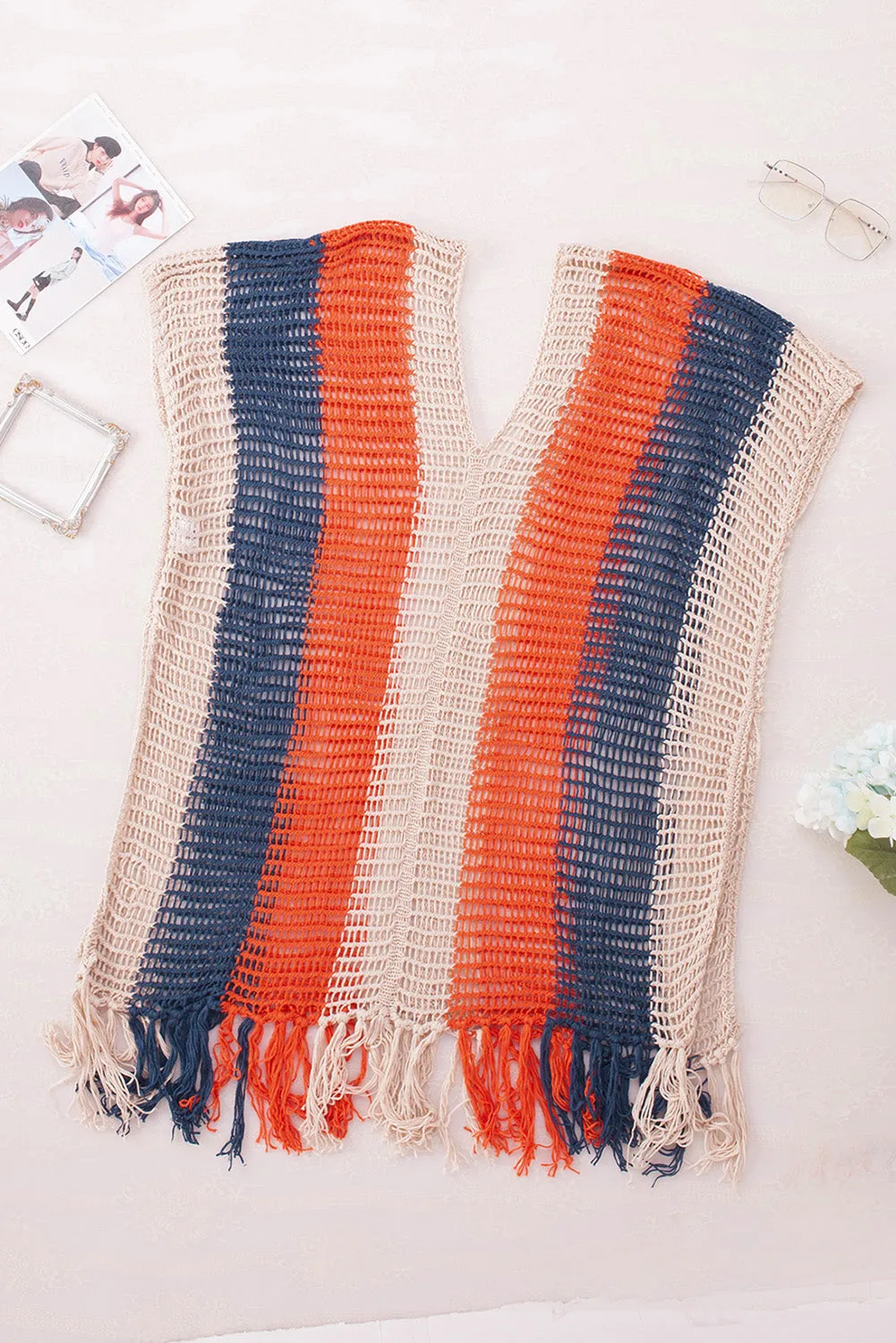 Tassel Crochet Beach Cover Up