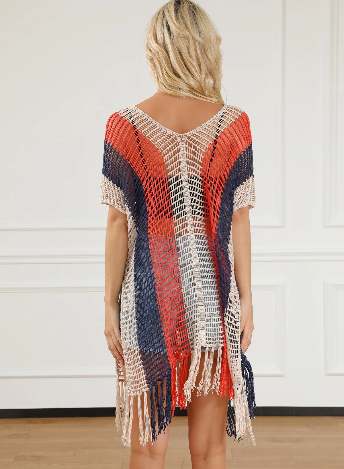 Tassel Crochet Beach Cover Up